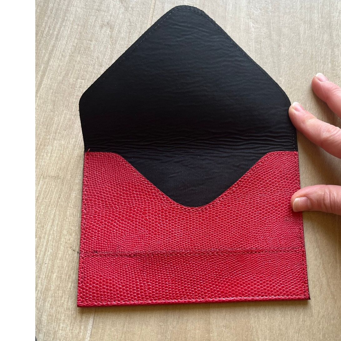 Other RAIKA Red Leather 4"x6" Photo Envelope Holder Picture Case Size ONE SIZE - 4 Thumbnail
