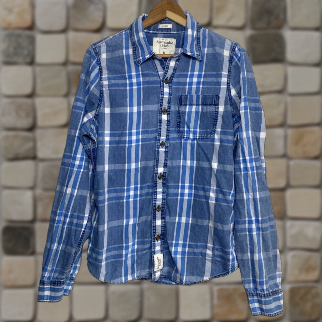 Abercrombie & Fitch VINTAGE Abercrombie & Fitch Button-Up Plaid Shirt Muscle Fit Sz M Men’s Size US M / EU 48-50 / 2 - 1 Thumbnail