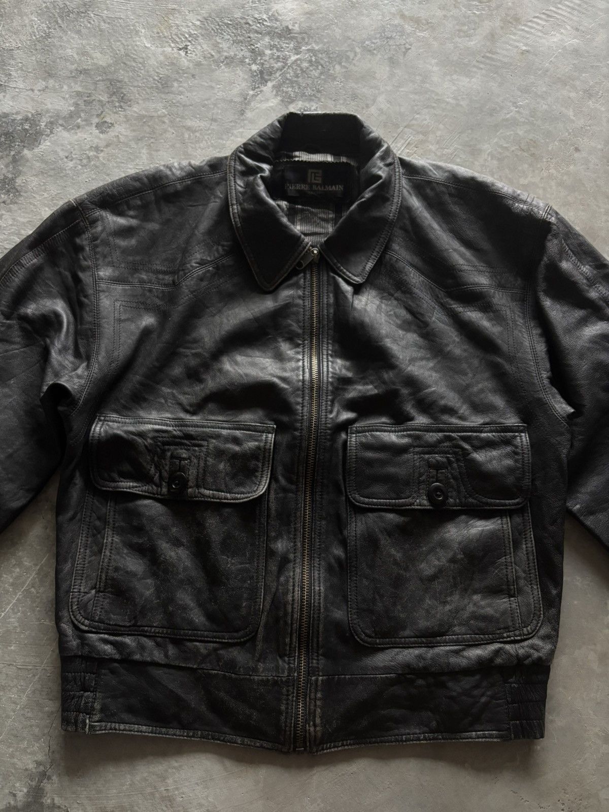 Pierre Balmain PIERRE BALMAIN PARIS LEATHER JACKET BIKER PILOT VINTAGE Size US L / EU 52-54 / 3 - 8 Thumbnail