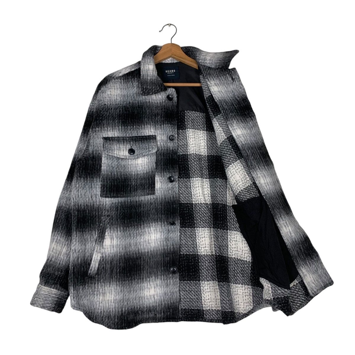 Beams Plus BEAMS HEART Shadow Plaid Flannel #1422-C64 Size US M / EU 48-50 / 2 - 9 Thumbnail