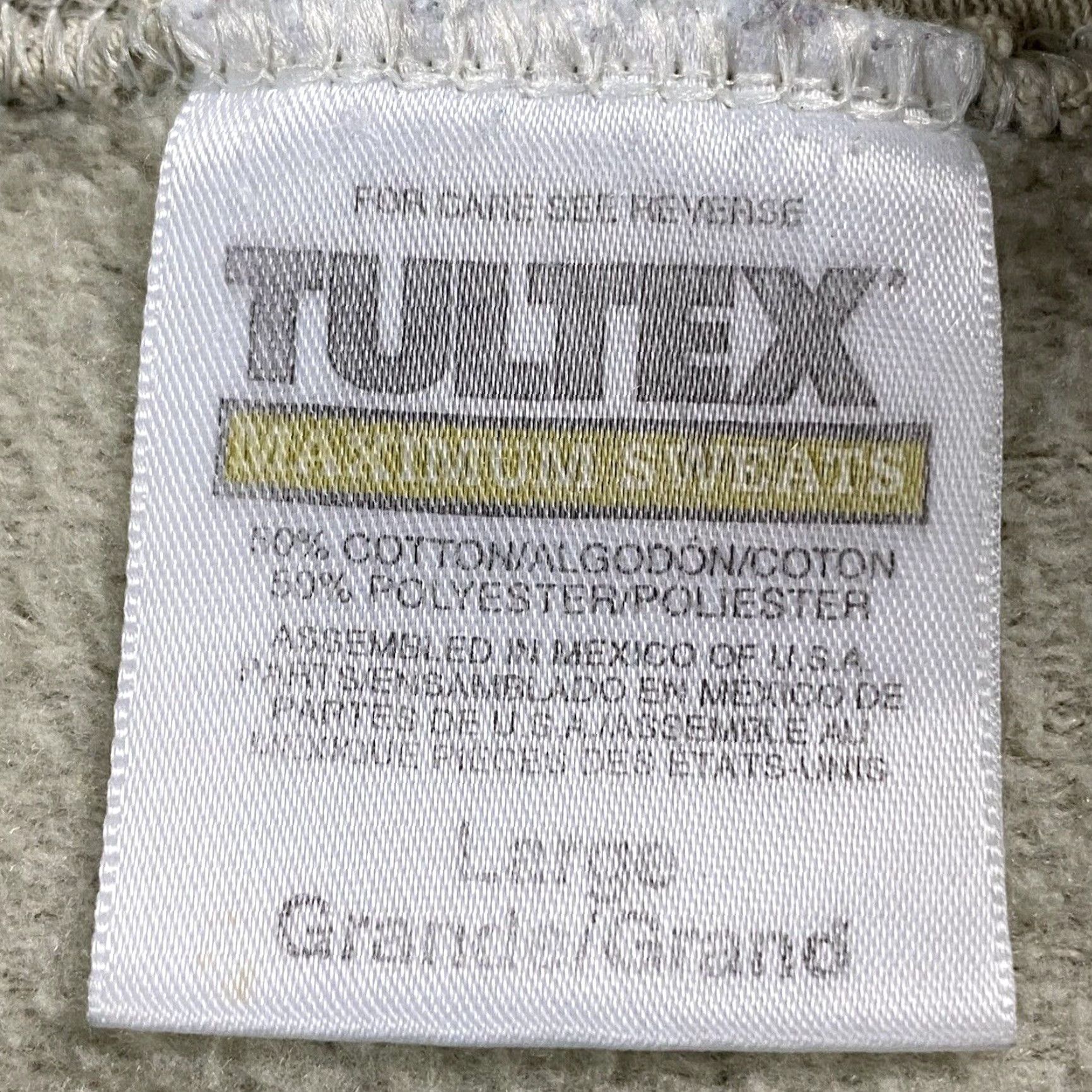 Tultex VTG Tultex USA Sweatshirt Crewneck Beige Adult Large Sweatshirt Mens Casual Warm 1990s Cotton Polyester Beigе USA Pattern Solid Size US L / EU 52-54 / 3 - 2 Thumbnail