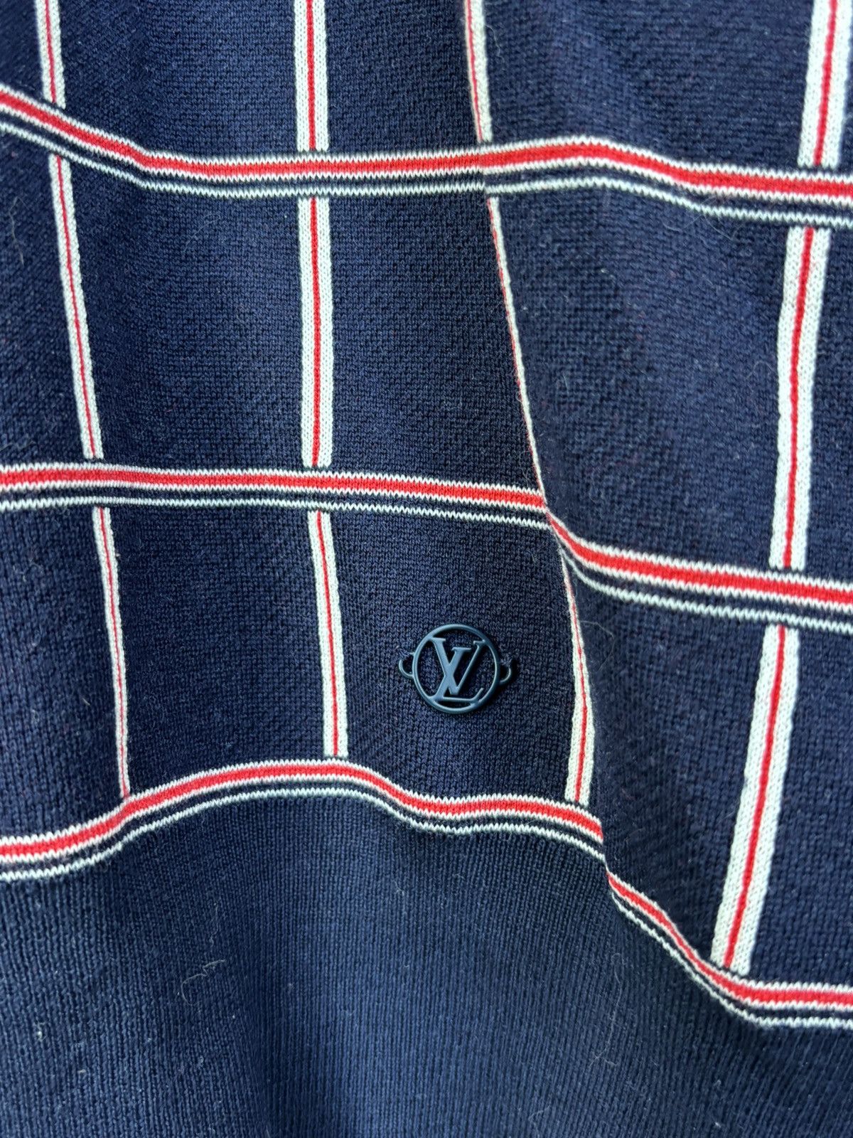 Louis Vuitton Louis Vuitton Check Wool Knit Sweater Size US L / EU 52-54 / 3 - 4 Thumbnail