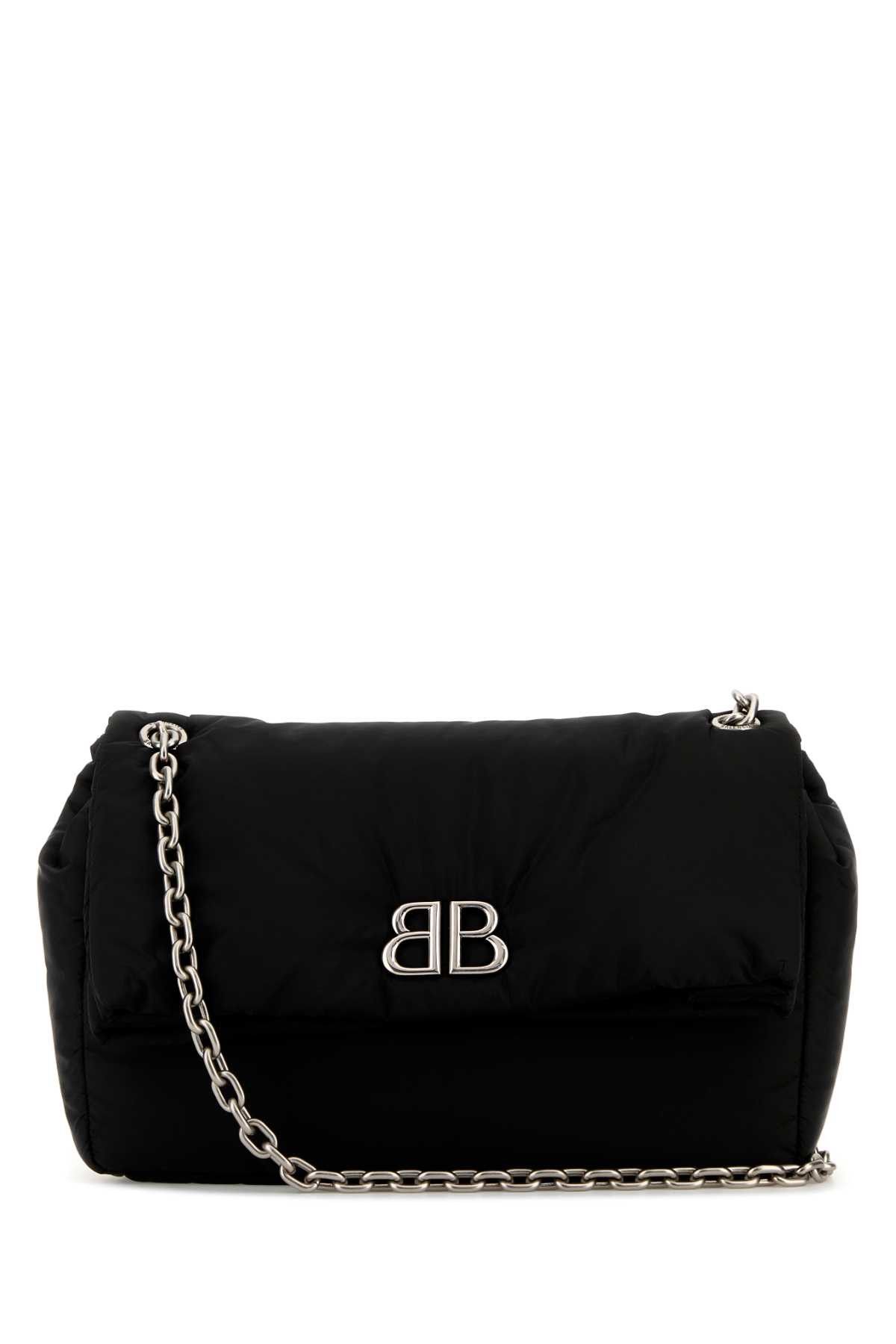 Balenciaga Black Nylon Medium Monaco Shoulder Bag Size ONE SIZE - 1 Thumbnail