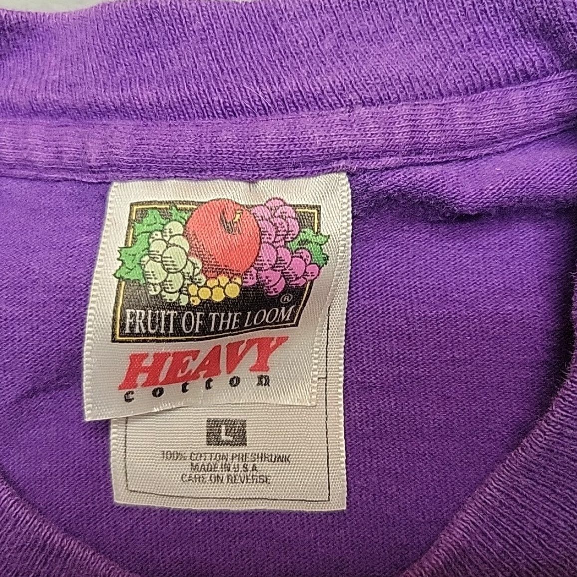 Fruit Of The Loom VTG Fruit of the Loom Bitterroot Valley Montana Shirt Mens L Purple AOP 90s Sports Cotton T-Shirt Crew Neck Short Sleeve Made in USA Mens Size US L / EU 52-54 / 3 - 3 Thumbnail