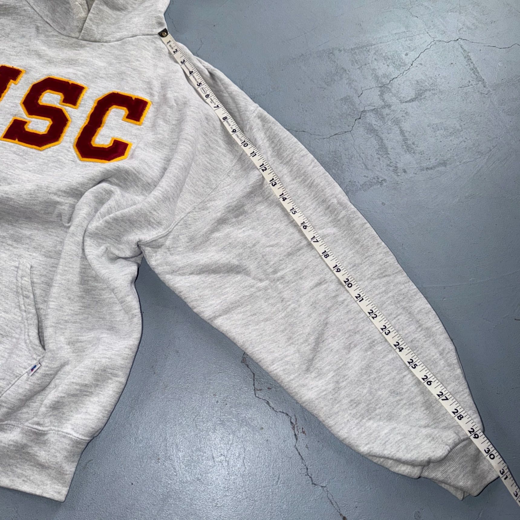 Russell Athletic VTG Russell Athletic USC Hoodie Sweatshirt 2XL Gray Cotton Fleece Crew Neck Long Sleeve Graphic Print Men College Trojans USA 80s 90s Vintage Size US XXL / EU 58 / 5 - 5 Thumbnail