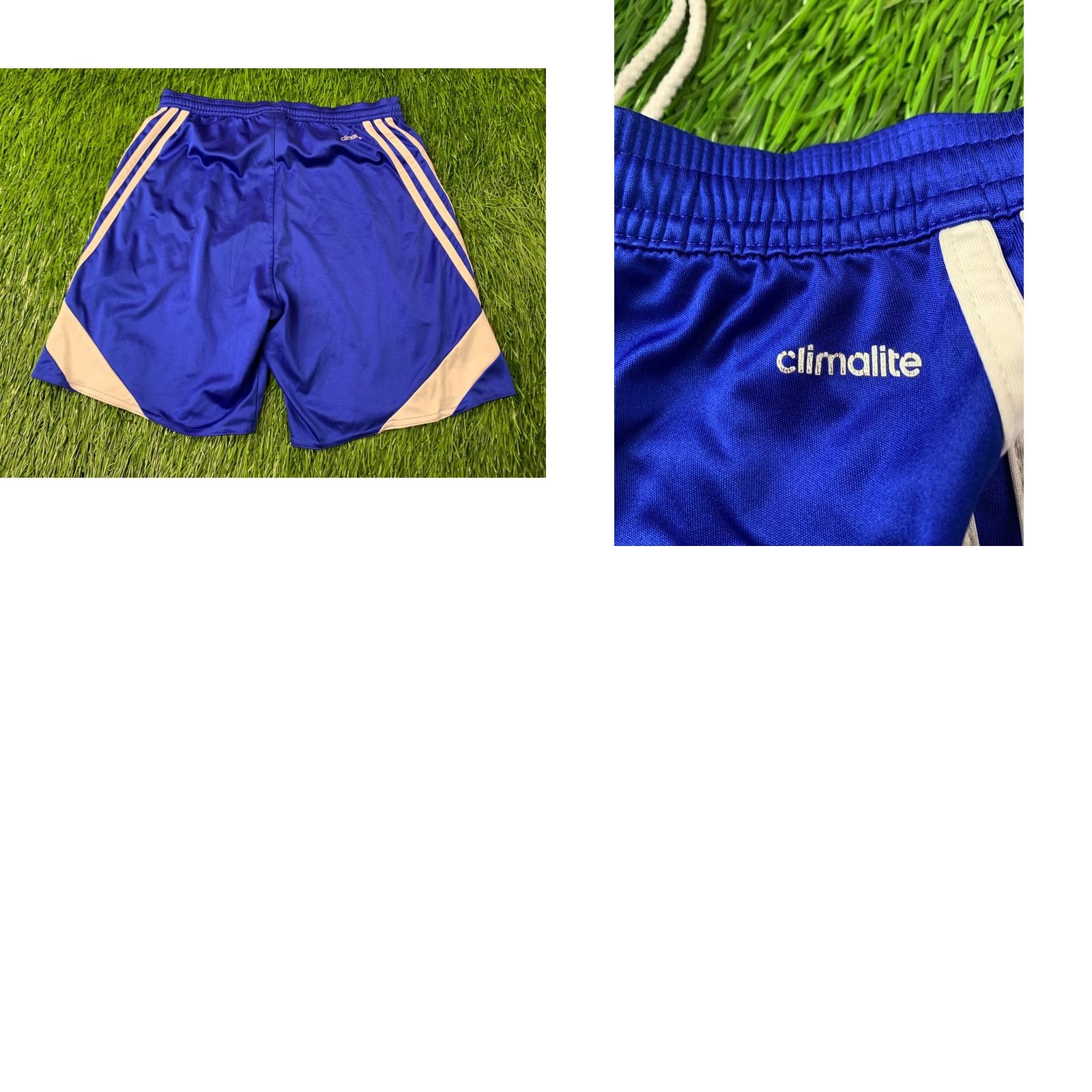 Adidas ADIDAS Nova Performance ClimaLite Football Shorts Men S Blue and White 2015 Size US 29 - 8 Thumbnail