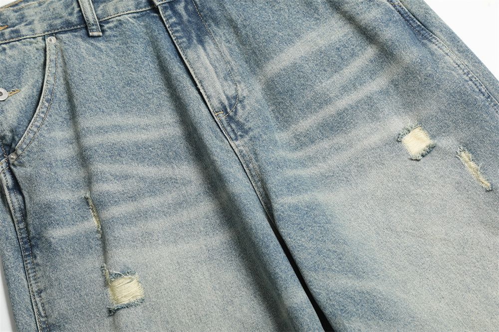 Japanese Brand × Vintage Men's loose straight punk distressed washed gradient jeans Size US 32 / EU 48 - 4 Thumbnail