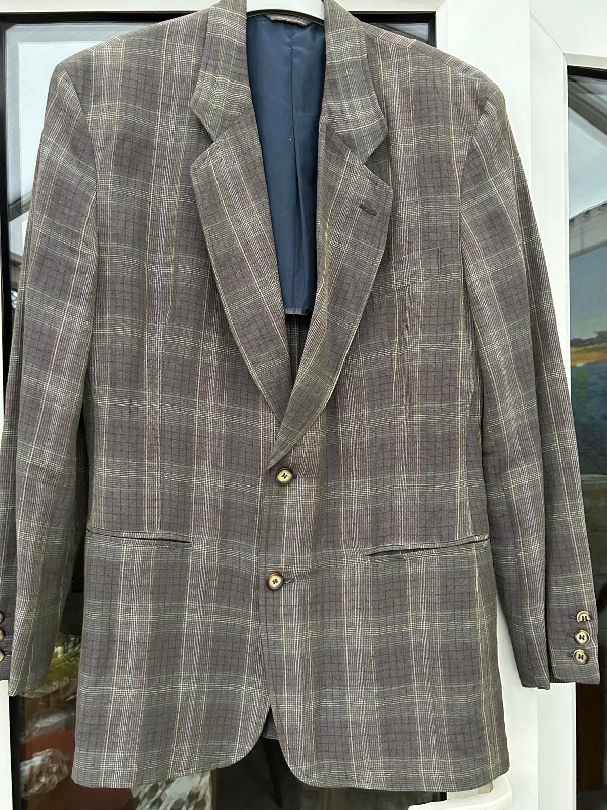 Rare 80s/90s Linen Plaid Blazer