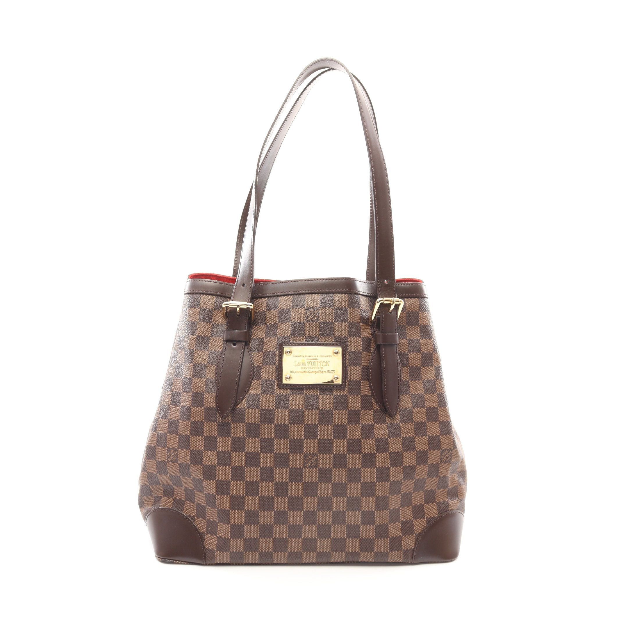 Louis Vuitton Louis Vuitton Hampstead Gm Damier Ebene Shoulder Bag Tote Leather Brown Size ONE SIZE - 1 Thumbnail