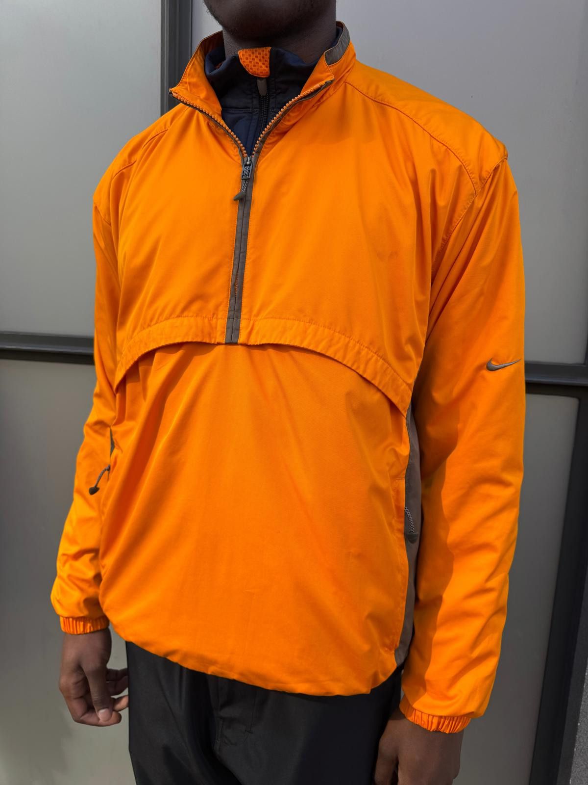 Nike Early 2000’s Nike Bright Orange Half Zip Pullover Size US M / EU 48-50 / 2 - 1 Thumbnail