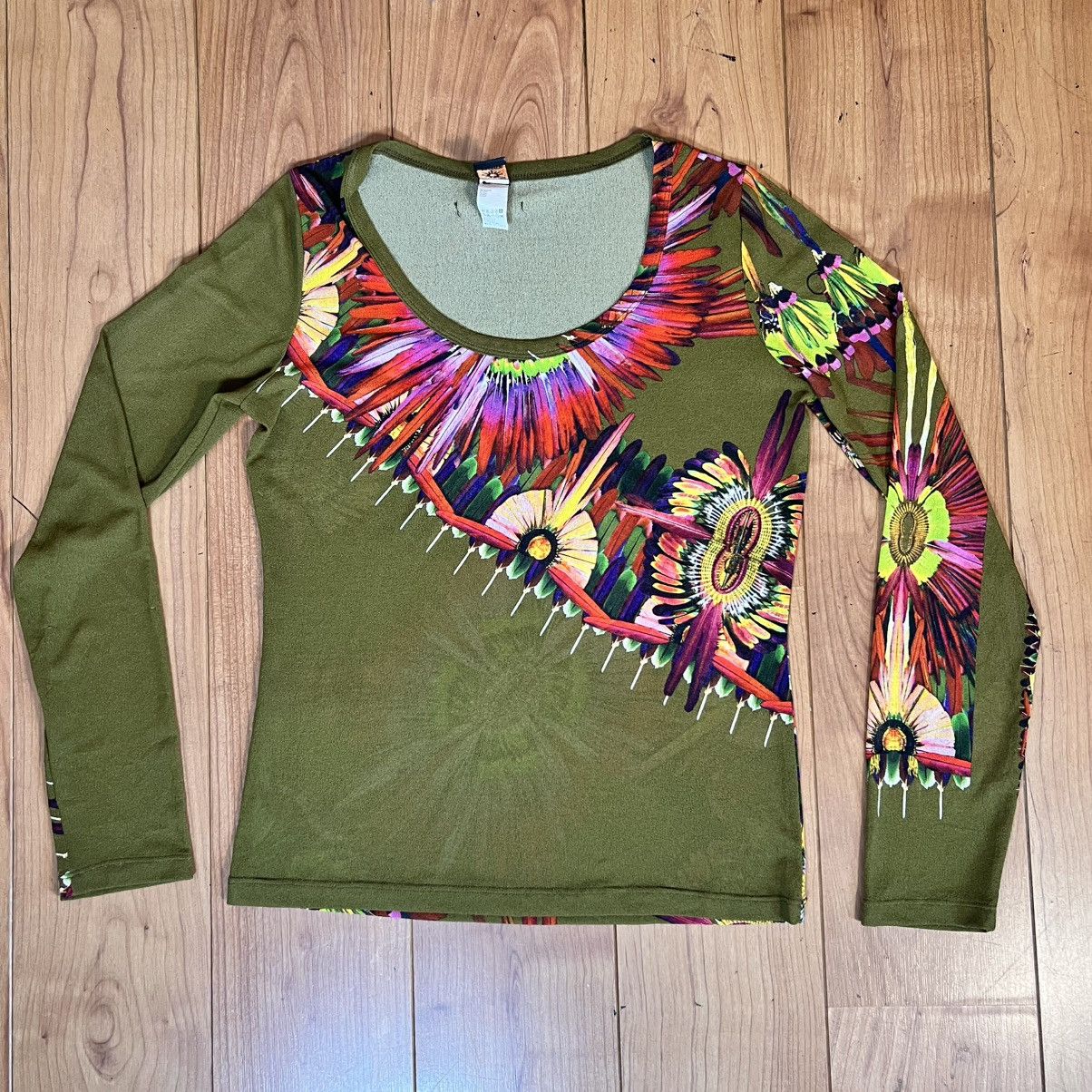 Jean Paul Gaultier John Paul Gaultier Soleil Floral Mesh Longsleeve Size ONE SIZE - 3 Thumbnail