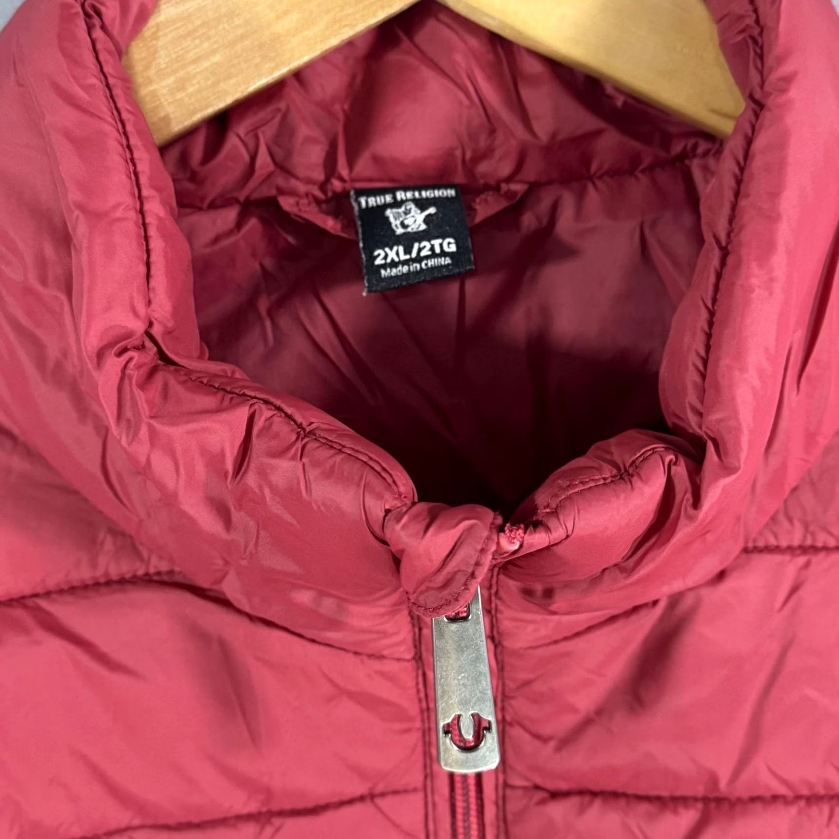 True Religion True Religion Jacket Mens 2XL Red Puffer Quilted Full Zip Lightweight Nylon Coat Size US XXL / EU 58 / 5 - 4 Thumbnail