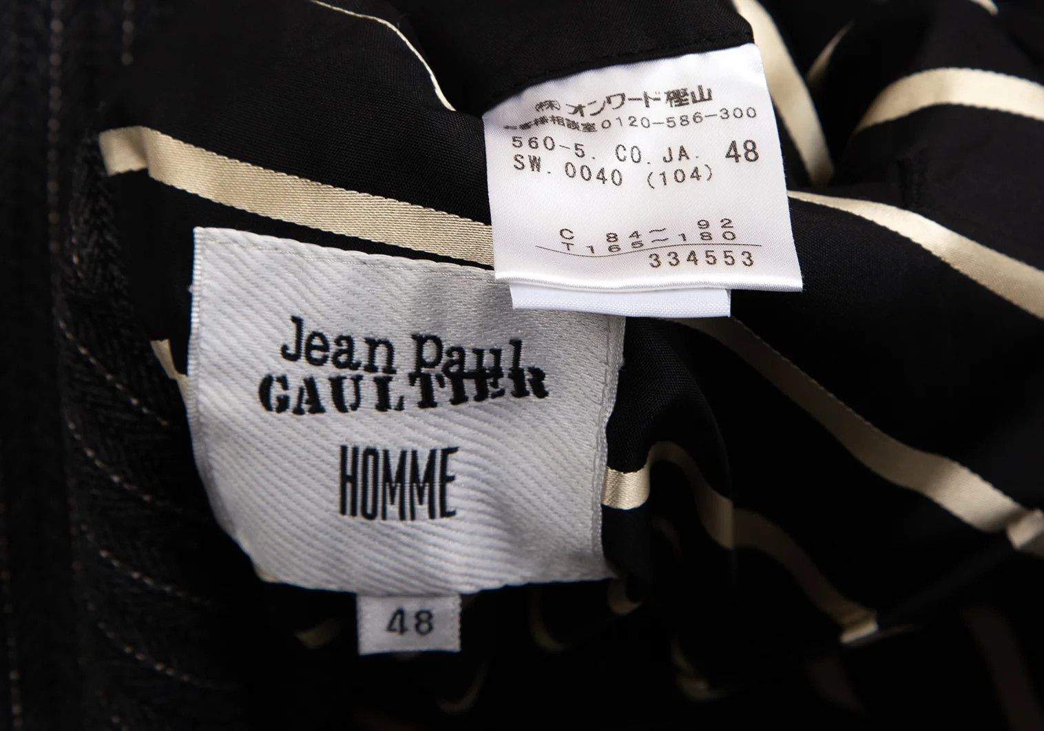 Jean Paul Gaultier Herringbone Stripe Overcoat in Gray Size 48 Size US M / EU 48-50 / 2 - 14 Thumbnail