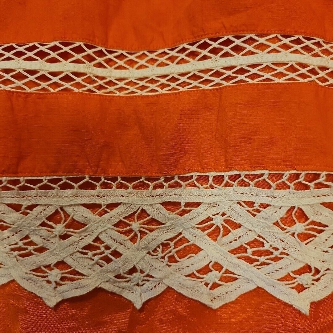 Anthropologie Moulinette Soeurs Anthro Dress Womens 0 Orange Crochet Medal Size XS / US 0-2 / IT 36-38 - 7 Thumbnail