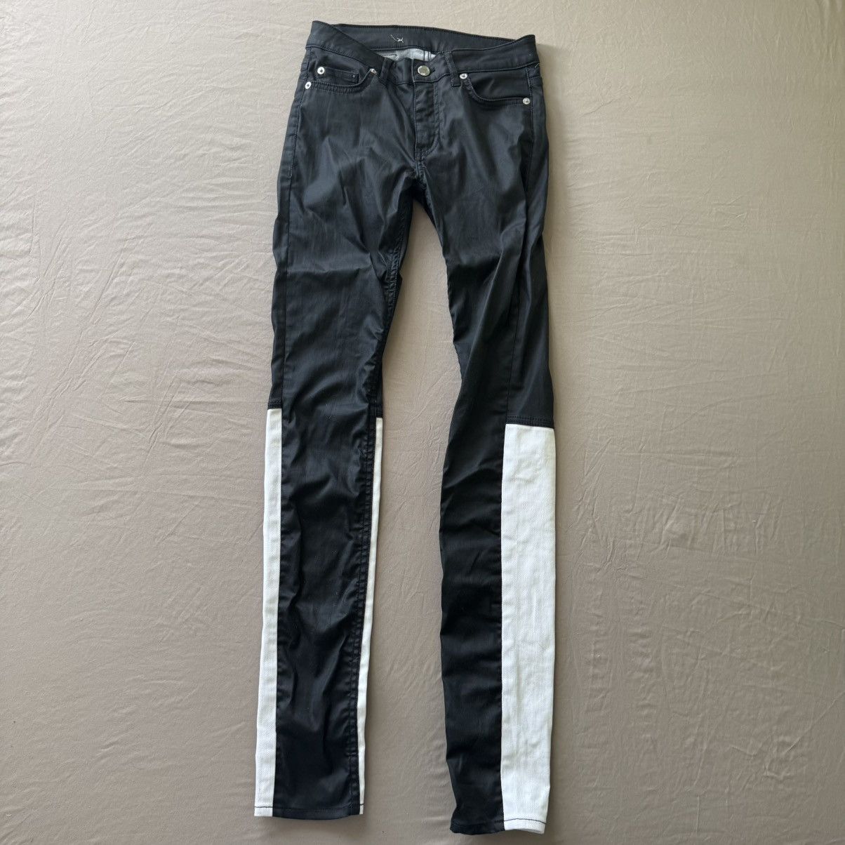Blk Dnm BLK DNM Skinny Faux Leather Colorblock Pants Size 26" / US 2 / IT 38 - 1 Thumbnail