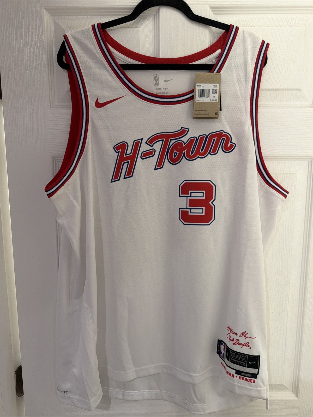 Nike Nike H-TOWN Basketball White JerseySize 56/2XL Men’s Size US XXL / EU 58 / 5 - 1 Thumbnail