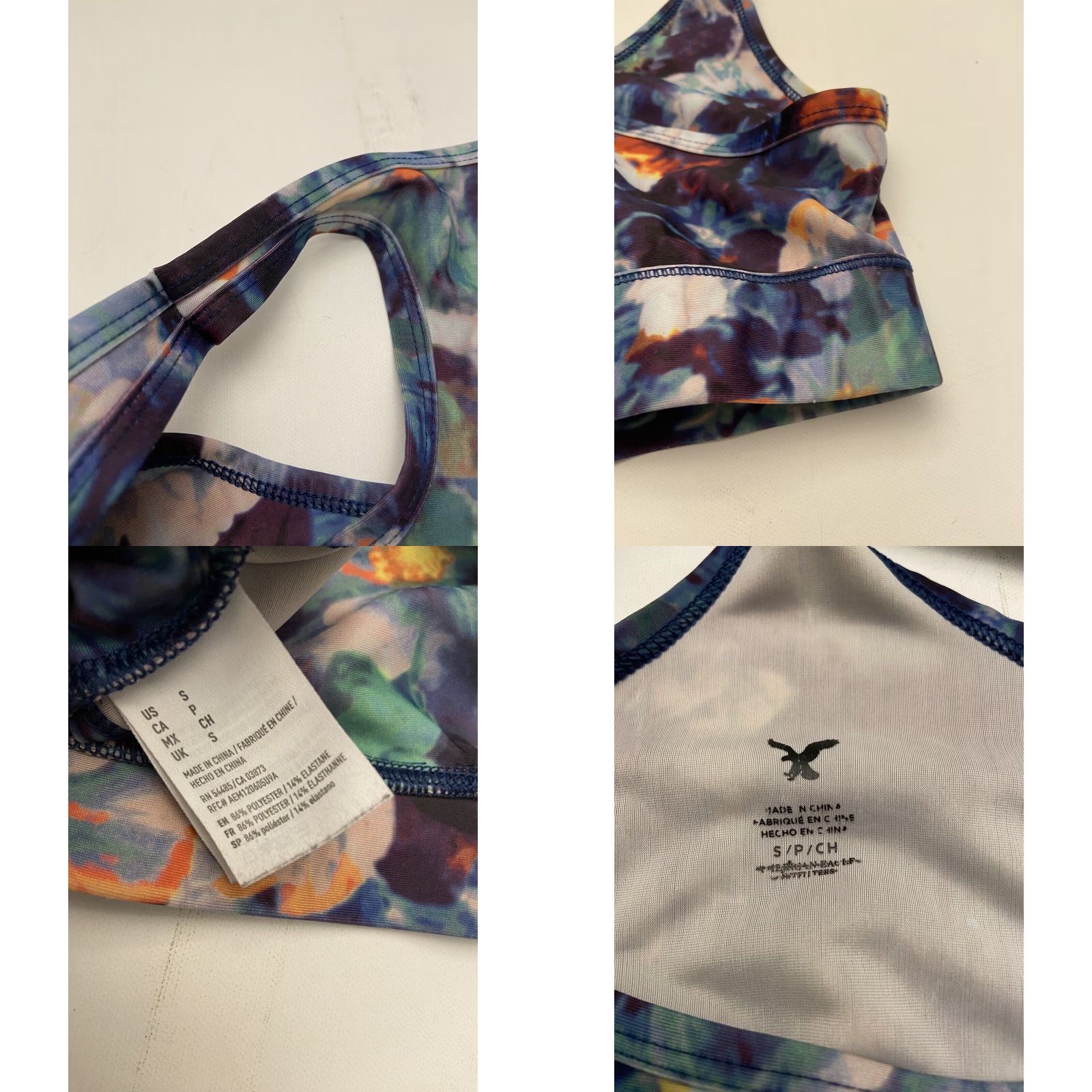 American Eagle Outfitters AMERICAN EAGLE OUTFITTERS Sports Bra Multicolor Adult Small Activewear Womens Size ONE SIZE - 8 Thumbnail