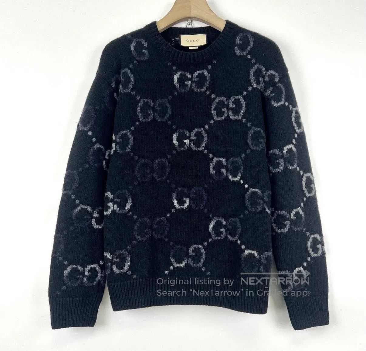 Gucci Black Patterned Long Sleeve Sweater Size L. Size US L / EU 52-54 / 3 - 1 Thumbnail