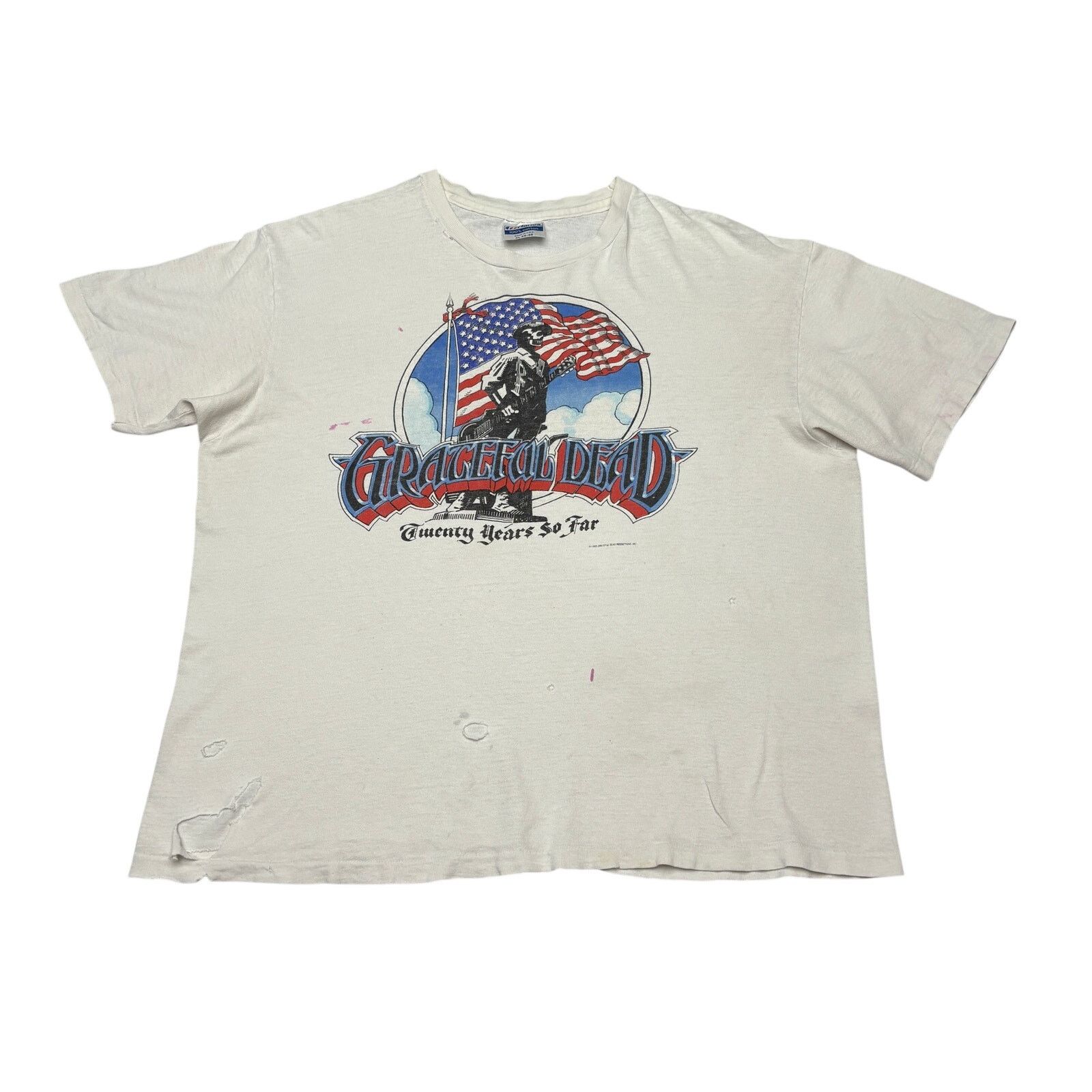 Hanes × Vintage Vintage 1985 Grateful Dead Twenty Years So Far Shirt Mens XL Size US XL / EU 56 / 4 - 1 Thumbnail
