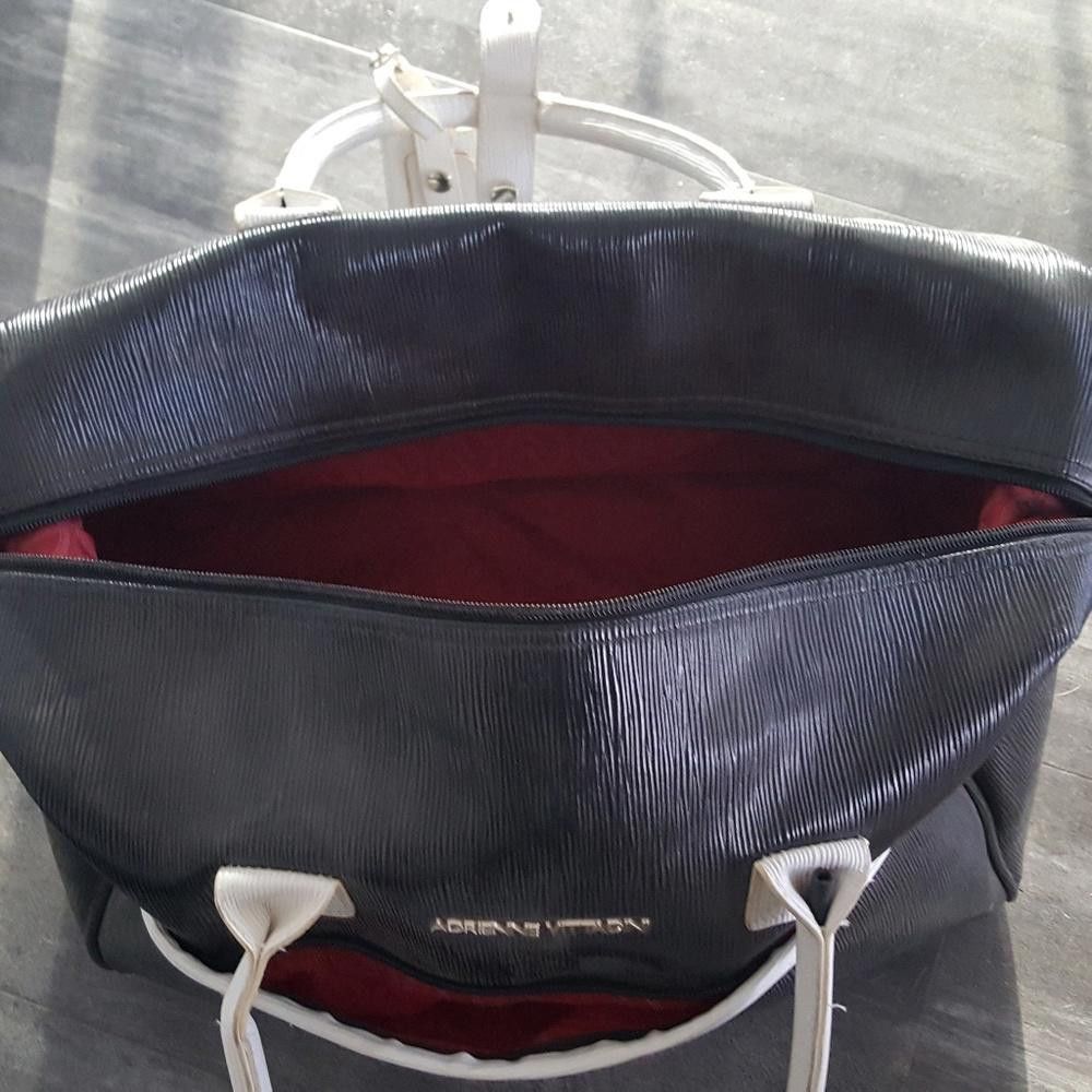 Designer Black White Vittadini XXL Luxury Duffle Size ONE SIZE - 3 Thumbnail