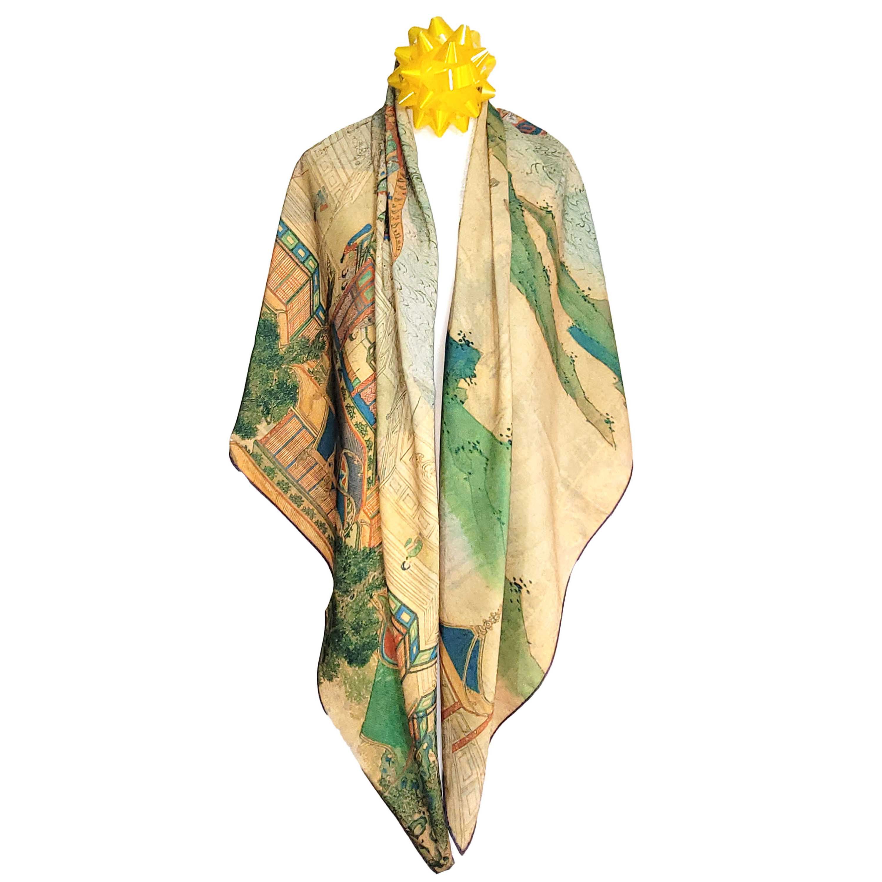 Other NWT Double Sided Silk Scarf 52"x52" Large Square Wrap 3245 Size ONE SIZE - 7 Thumbnail