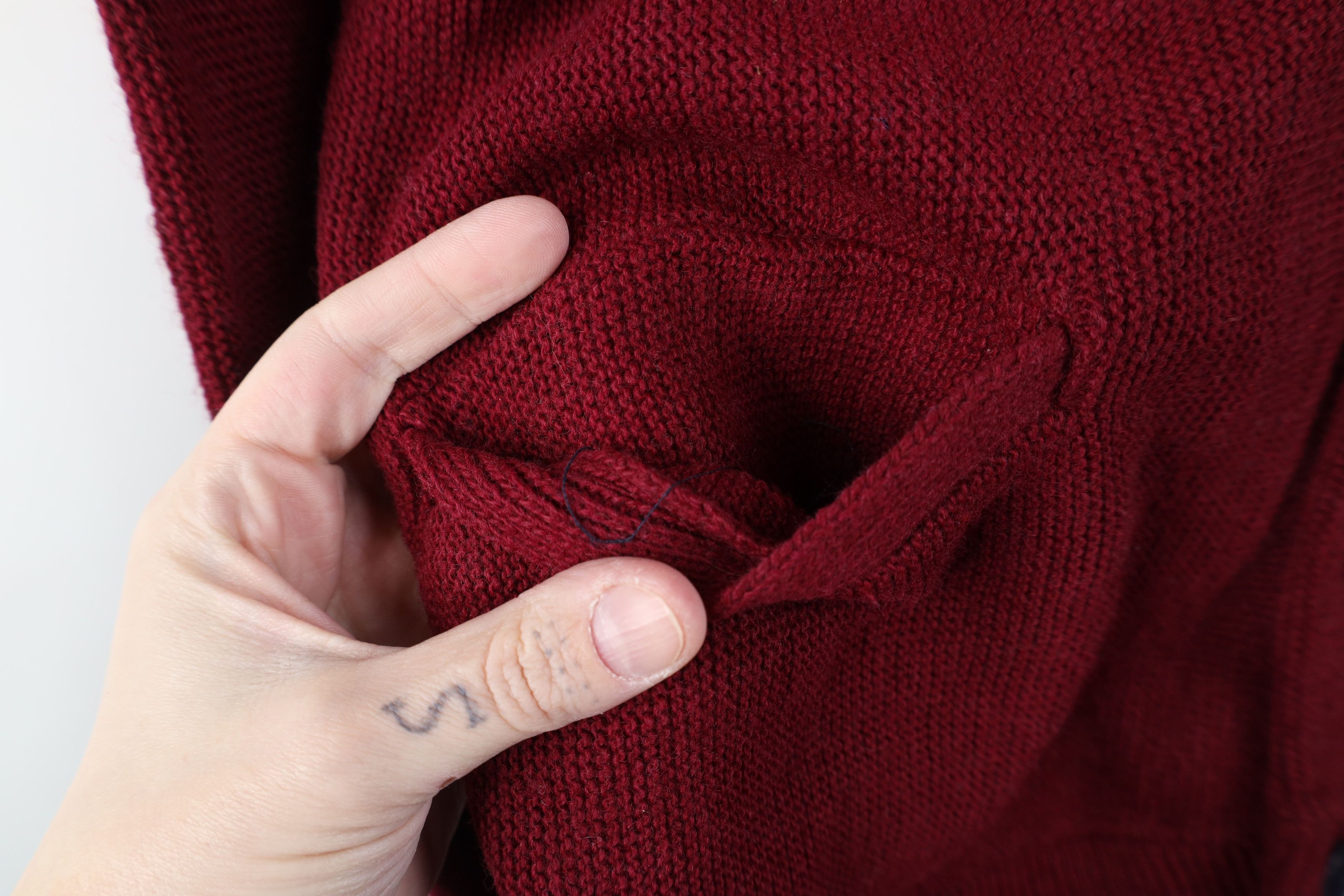 Vintage Vintage 60s 70s Streetwear Kurt Cobain Cardigan Sweater Red Size US S / EU 44-46 / 1 - 5 Thumbnail