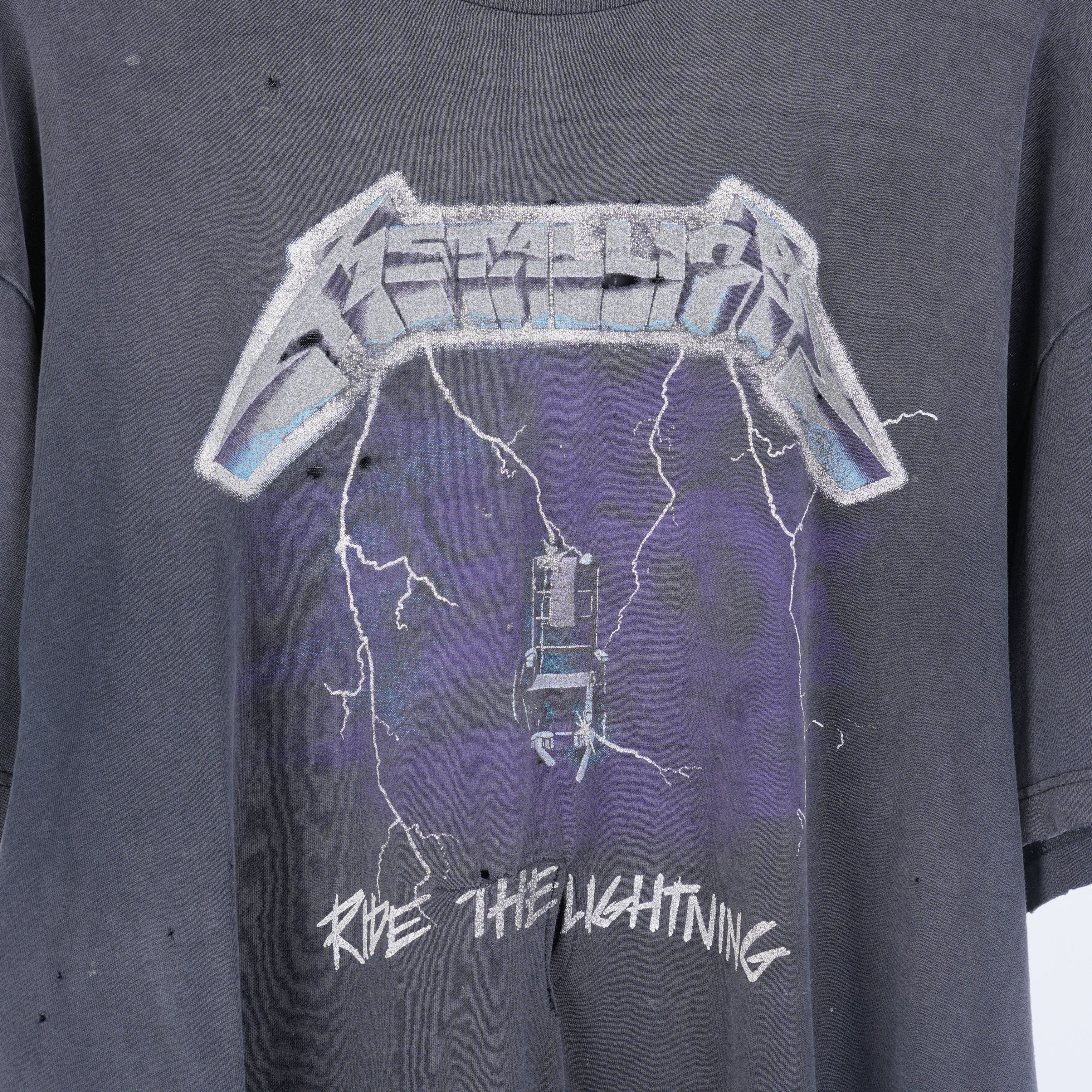 Vintage VINTAGE THRASHED METALLICA FADED BAND TEE Size US XL / EU 56 / 4 - 3 Thumbnail