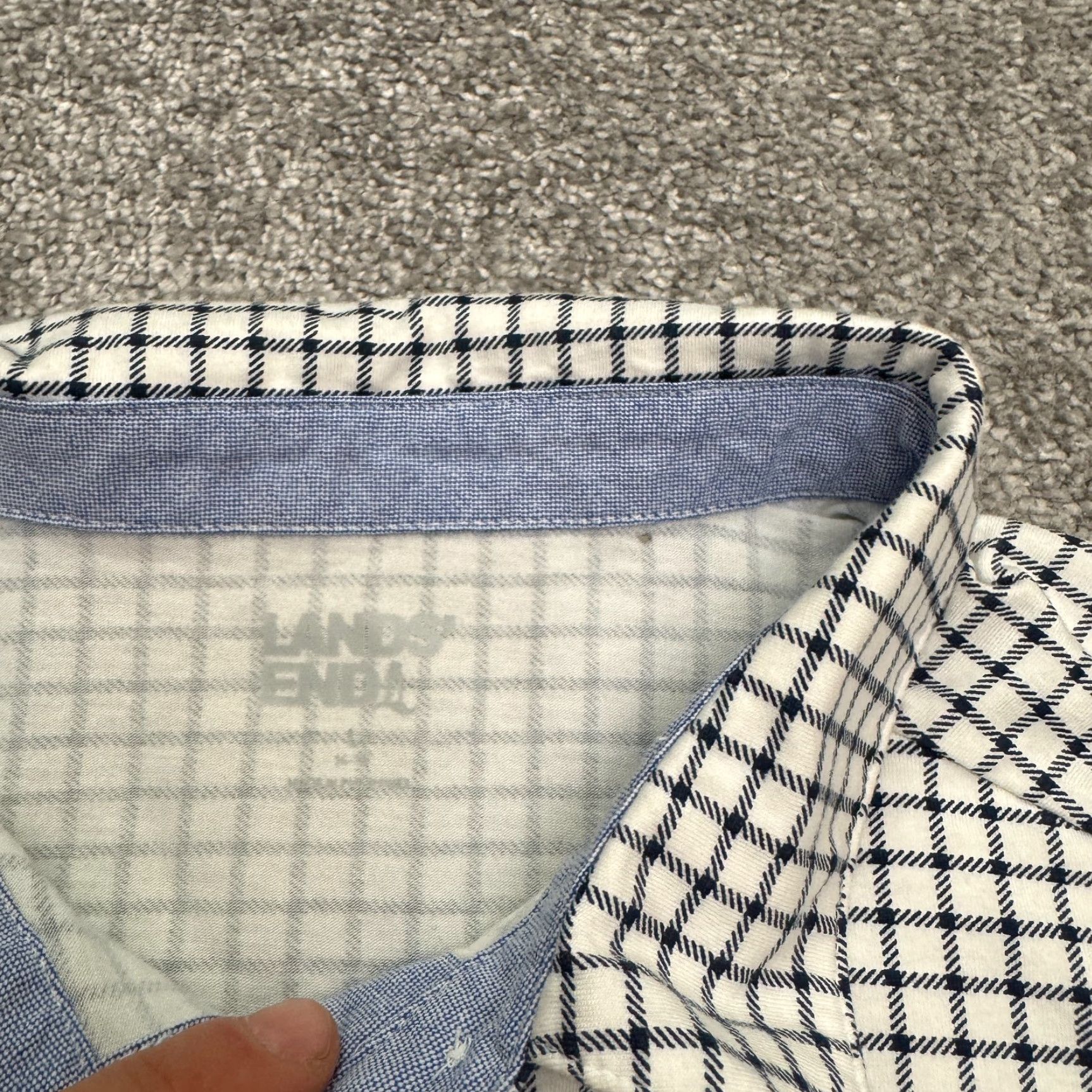 Lands' End VINTAGE Lands' End Women's Tunic Shirt Casual Long Sleeve Plaid Blue Regular Size S Size S / US 4 / IT 40 - 7 Thumbnail