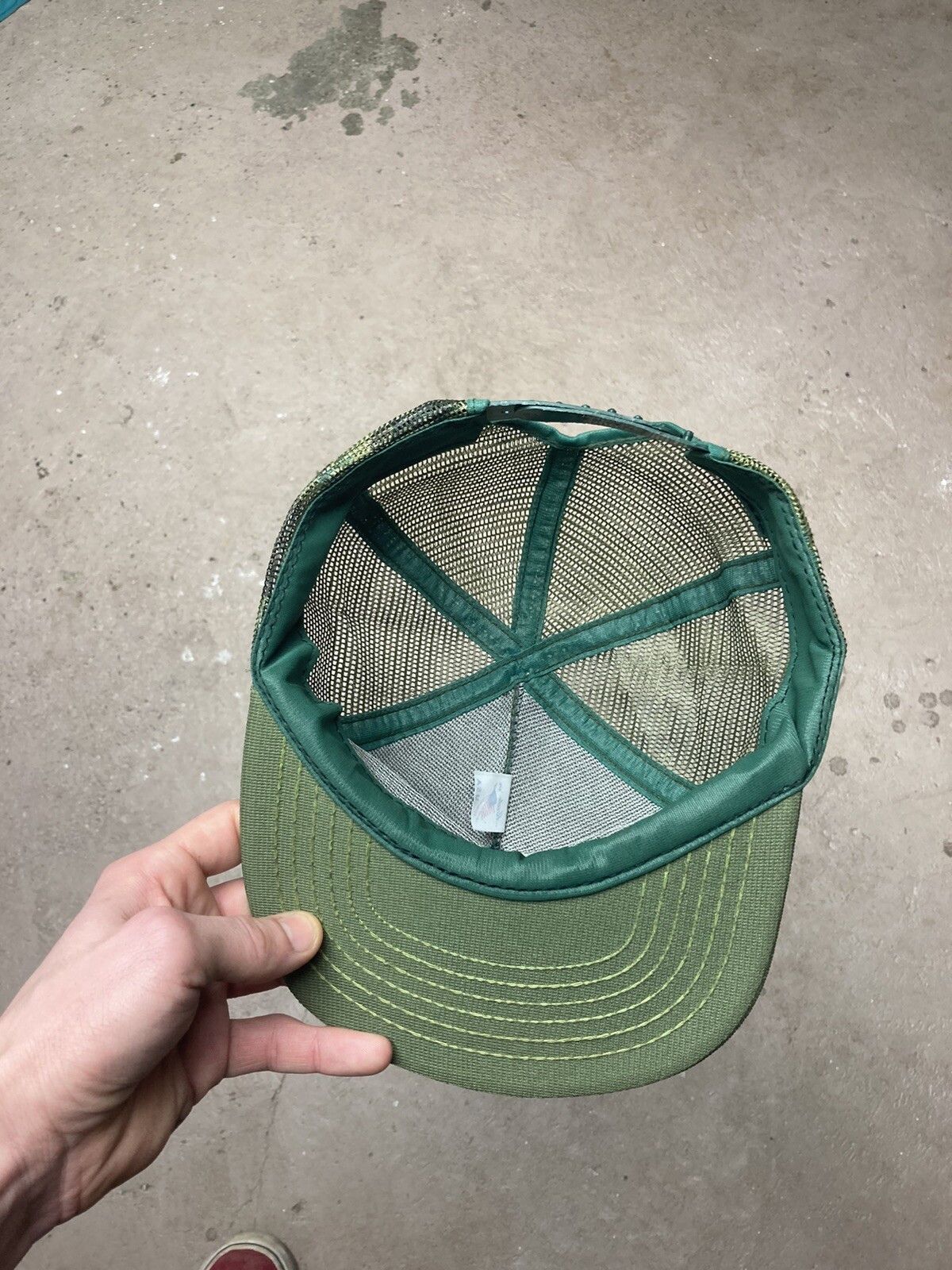 Vintage Vintage 80s camo trucker hat hunting license funny mesh USA Size ONE SIZE - 6 Thumbnail