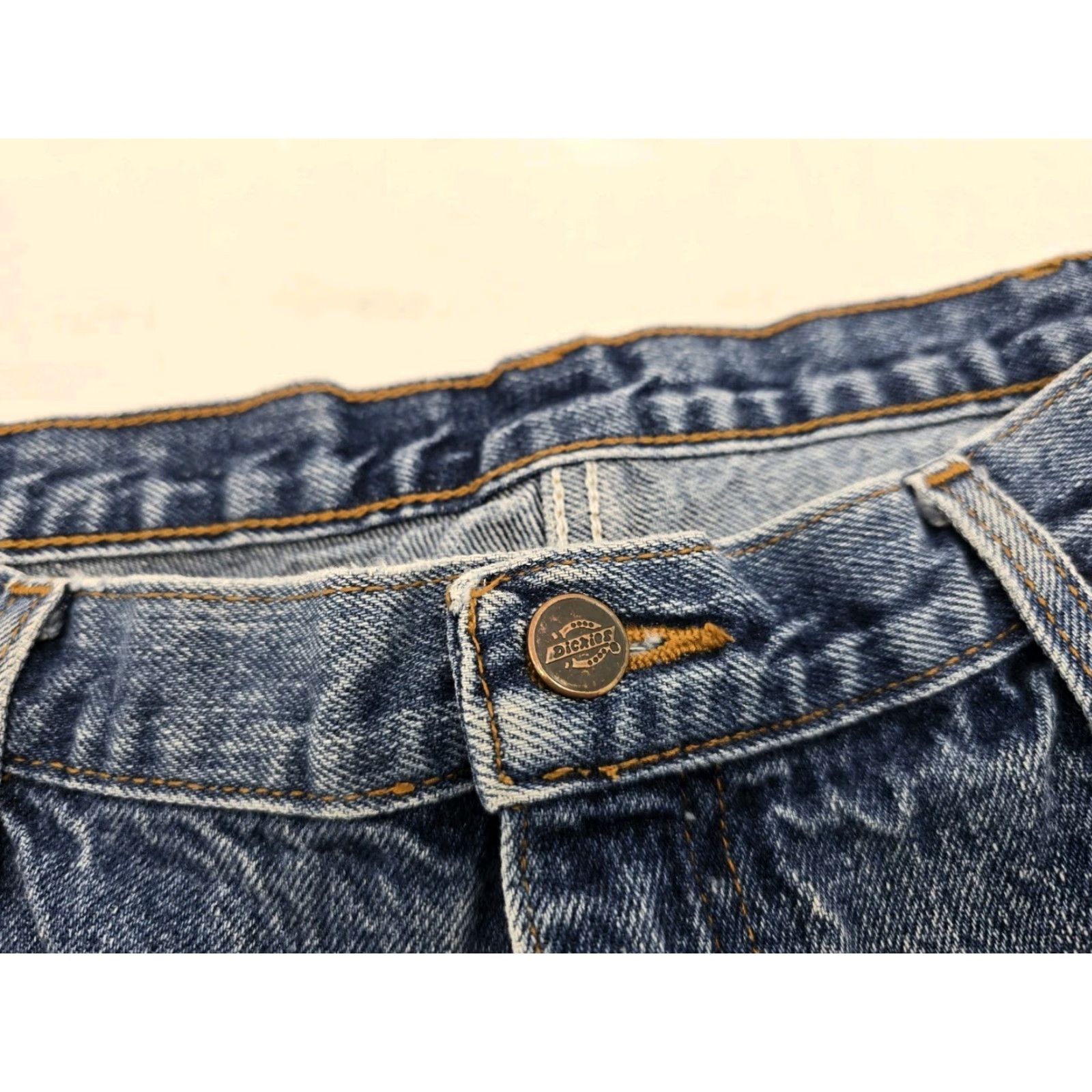 Dickies Dickies Jeans - Women - 36x31 - 90s Blue Light Wash - Plus Size - 5-Pocket Denim - Button Zip - Inseam 31 - Straight Style - Vintage? No Size 25" / US 0 / IT 36 - 2 Thumbnail