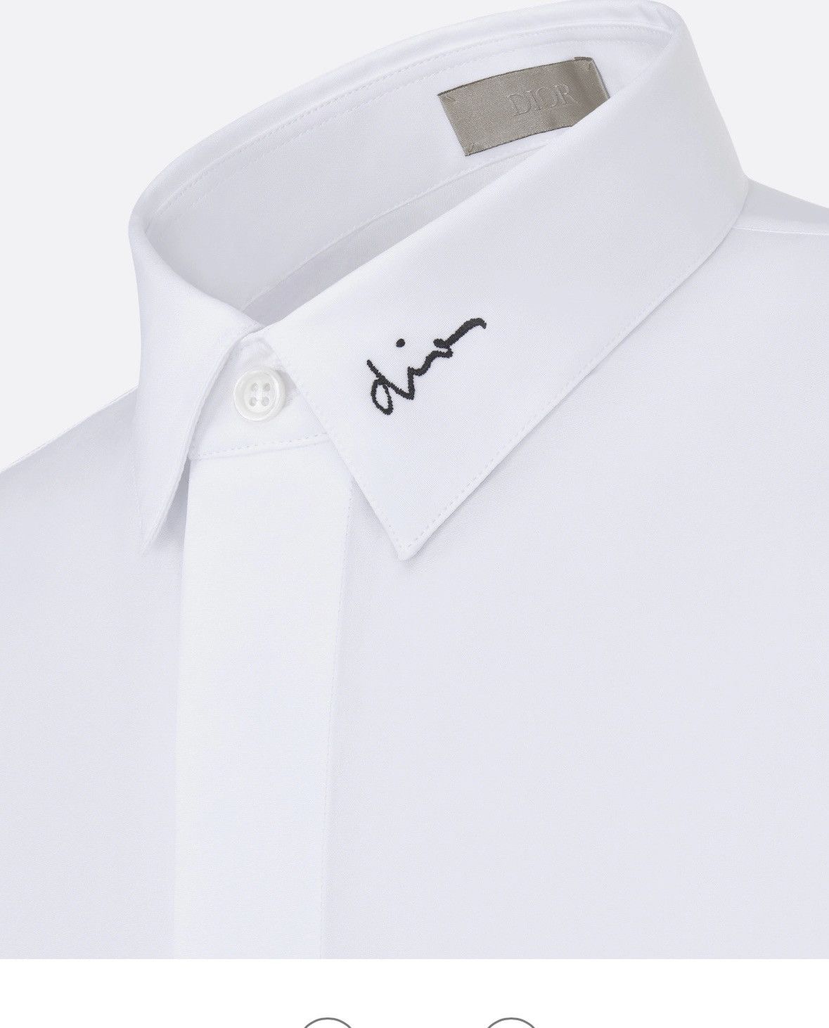 Image of Dior Essentials Embroidered Shirt in White, Men's (Size XL)