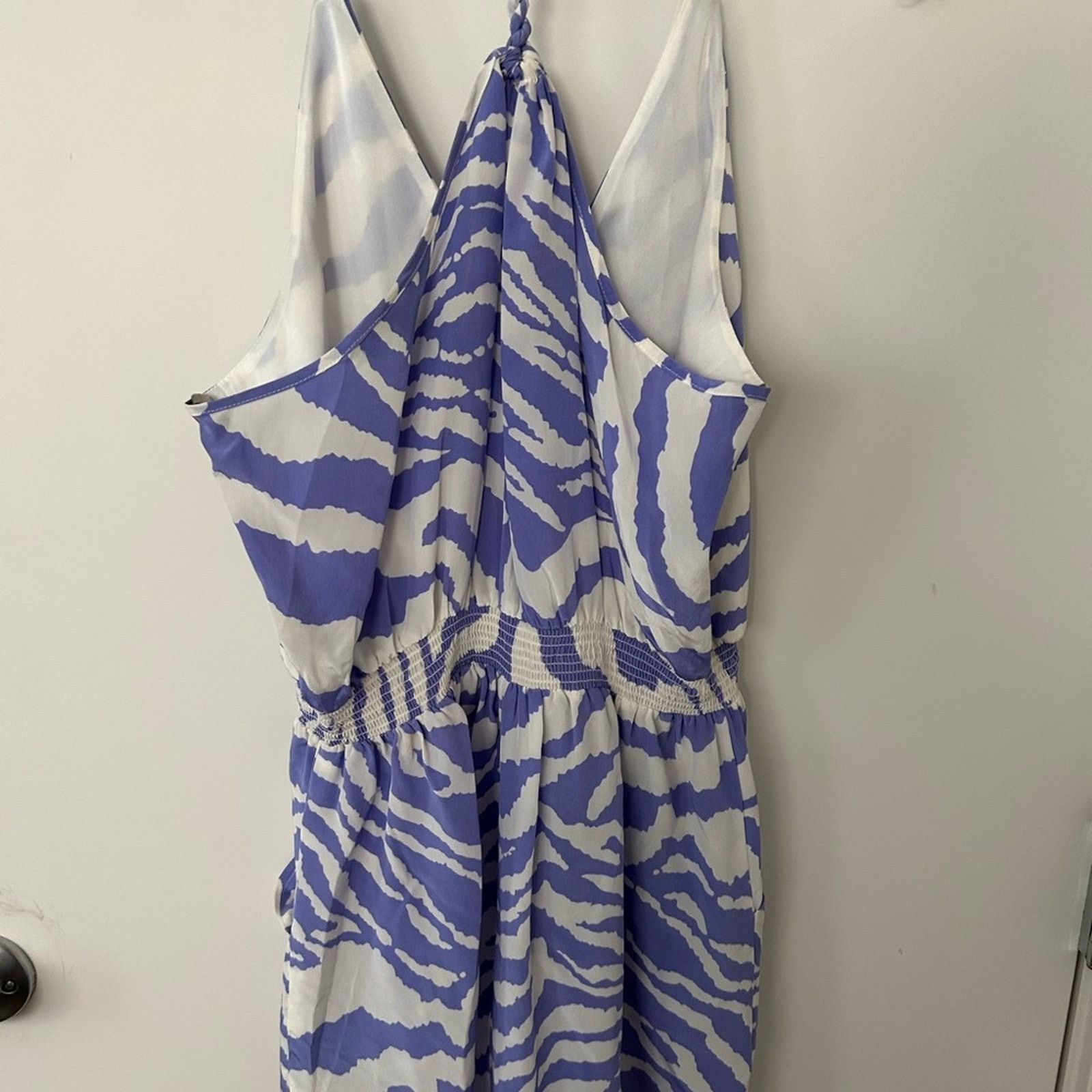 Other Charlie Jade lilac zebra print silk women’s large romper Size 37" - 6 Thumbnail