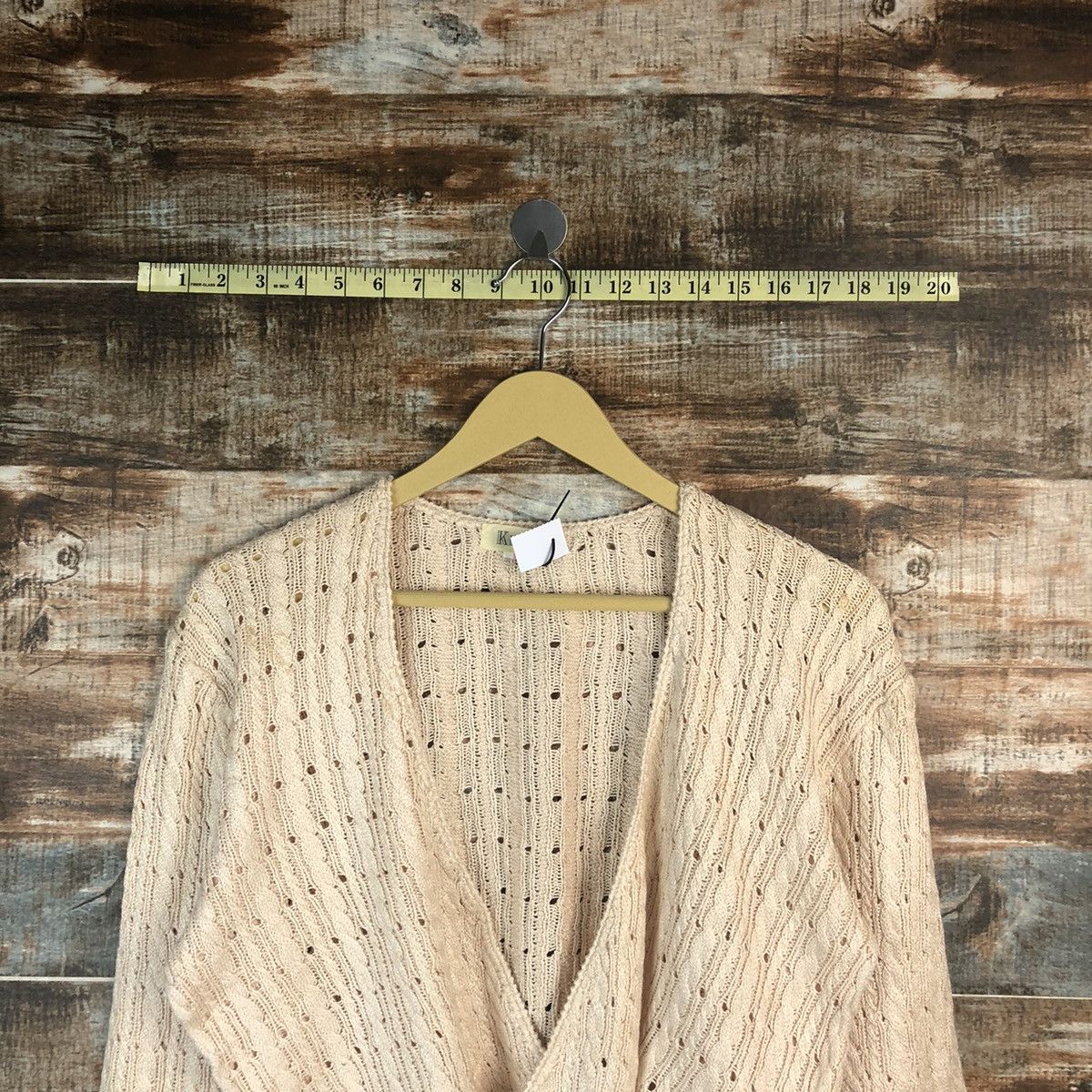 Japanese Brand Keith Pink Cardigan crochet meshnet Knitwear #A1893 Size S / US 4 / IT 40 - 2 Thumbnail