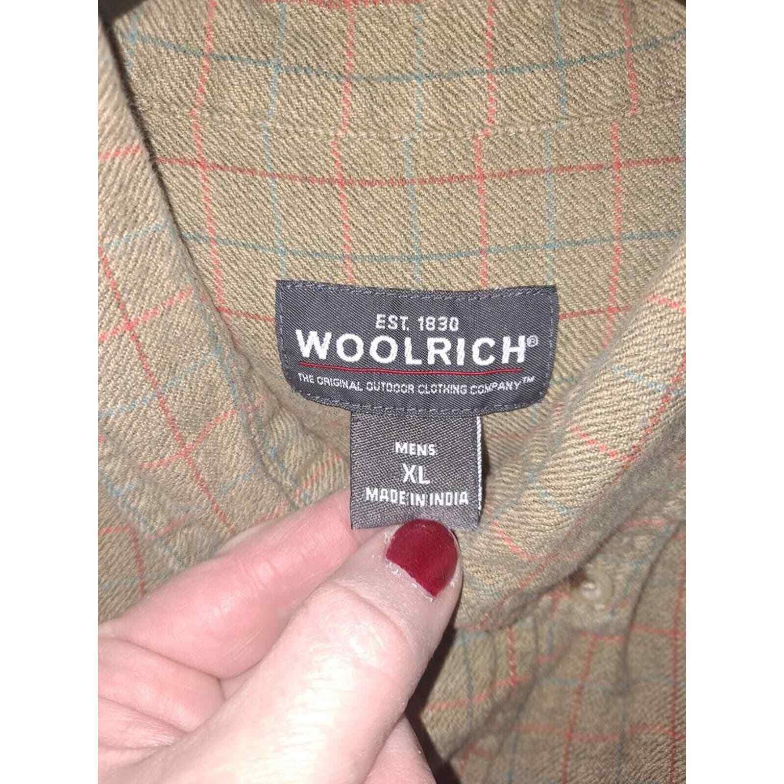 Other Vintage Woolrich Tan, Red and Blue Button Up Shirt 100% Cott Size US XL / EU 56 / 4 - 3 Thumbnail