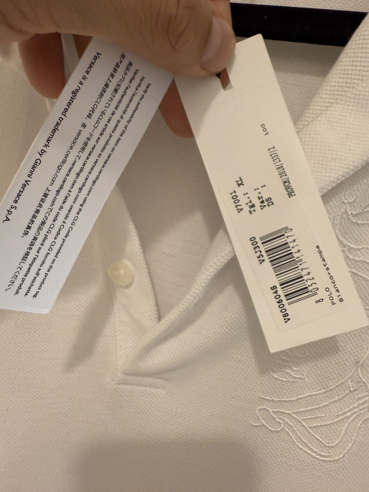 Versace Versace white polo shirt Size US XL / EU 56 / 4 - 5 Thumbnail