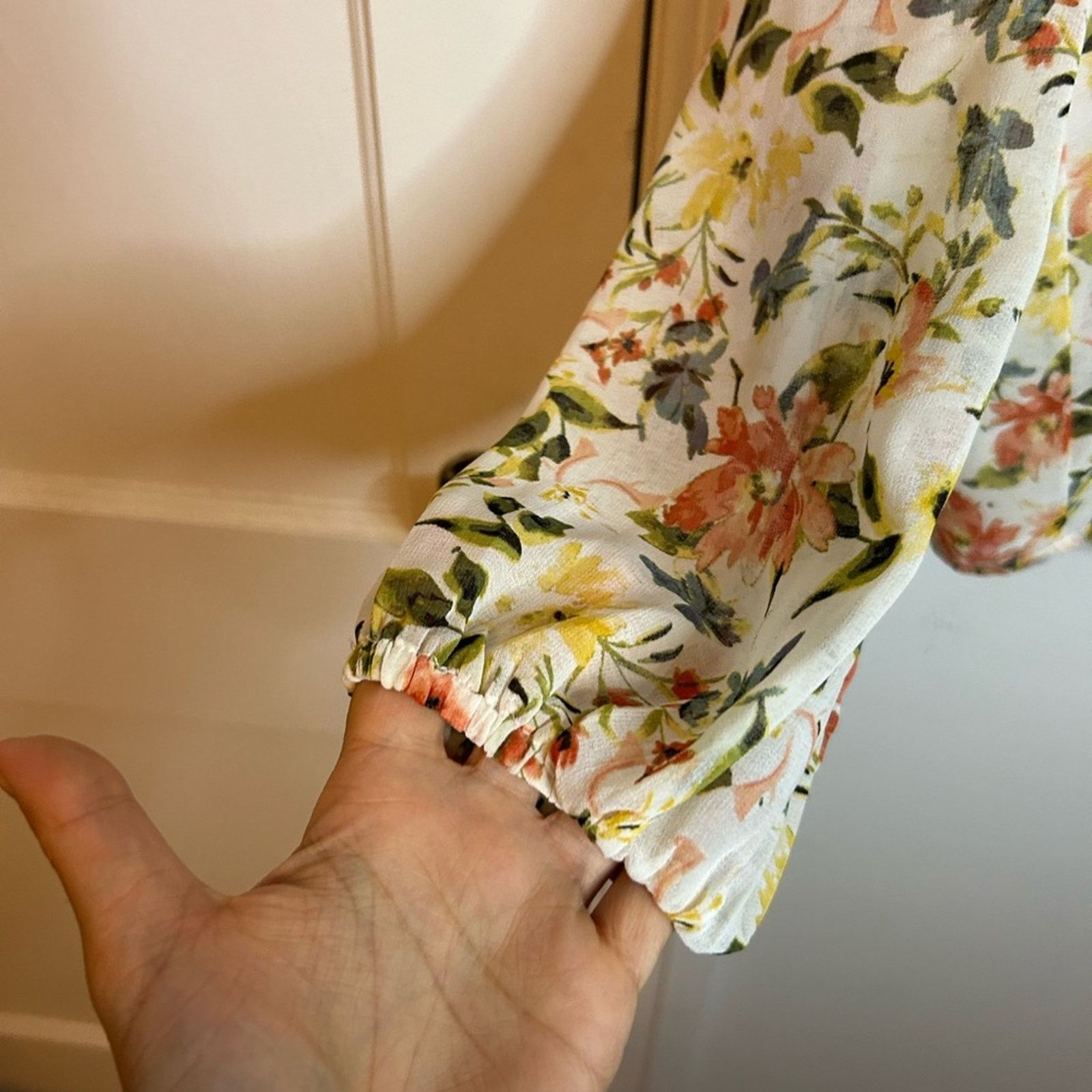 Other 1. State Floral Ruffle Pintuck Blouse Size XS / US 0-2 / IT 36-38 - 5 Thumbnail