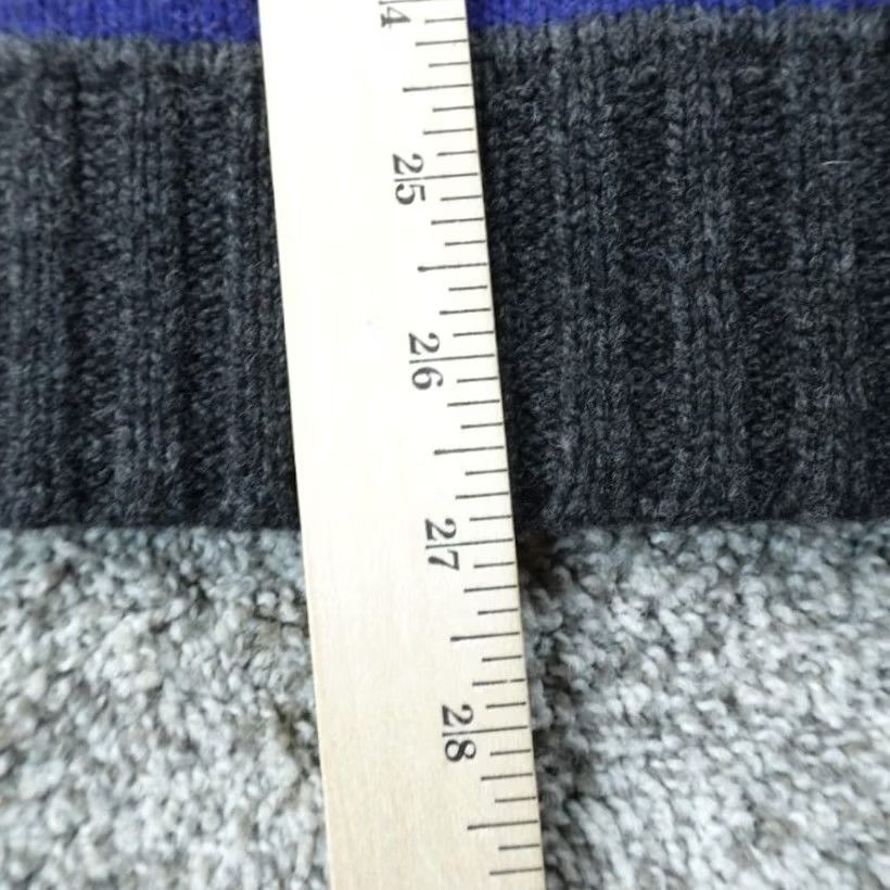 J.Crew J.CREW Sweater Mens M Blue Gray Stripe Donegal Marl Wool Knit Pullover V-Neck Size US M / EU 48-50 / 2 - 7 Thumbnail