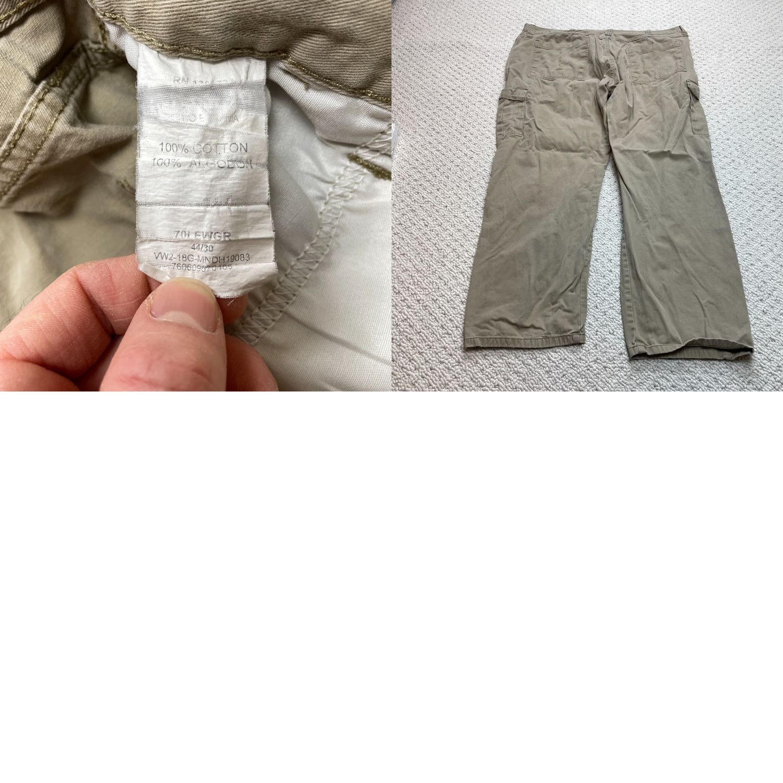 Wrangler Wrangler Cargo Pants Mens 44x30 Brown Biege Kahki High Rise Slacks Cotton Solid Size US 44 / EU 60 - 8 Thumbnail