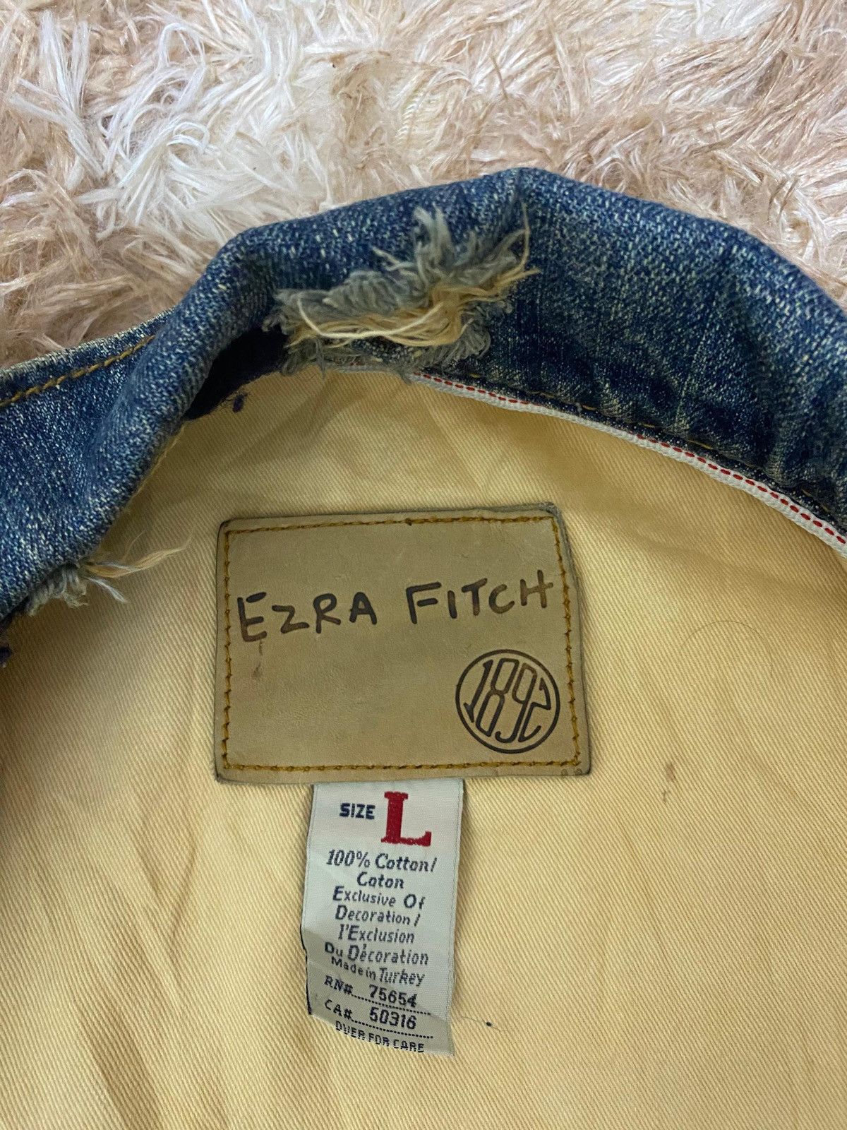 Other Vintage Ezra Fitch Selvedge Denim Jacket – Redline Selvedge Size US L / EU 52-54 / 3 - 8 Thumbnail