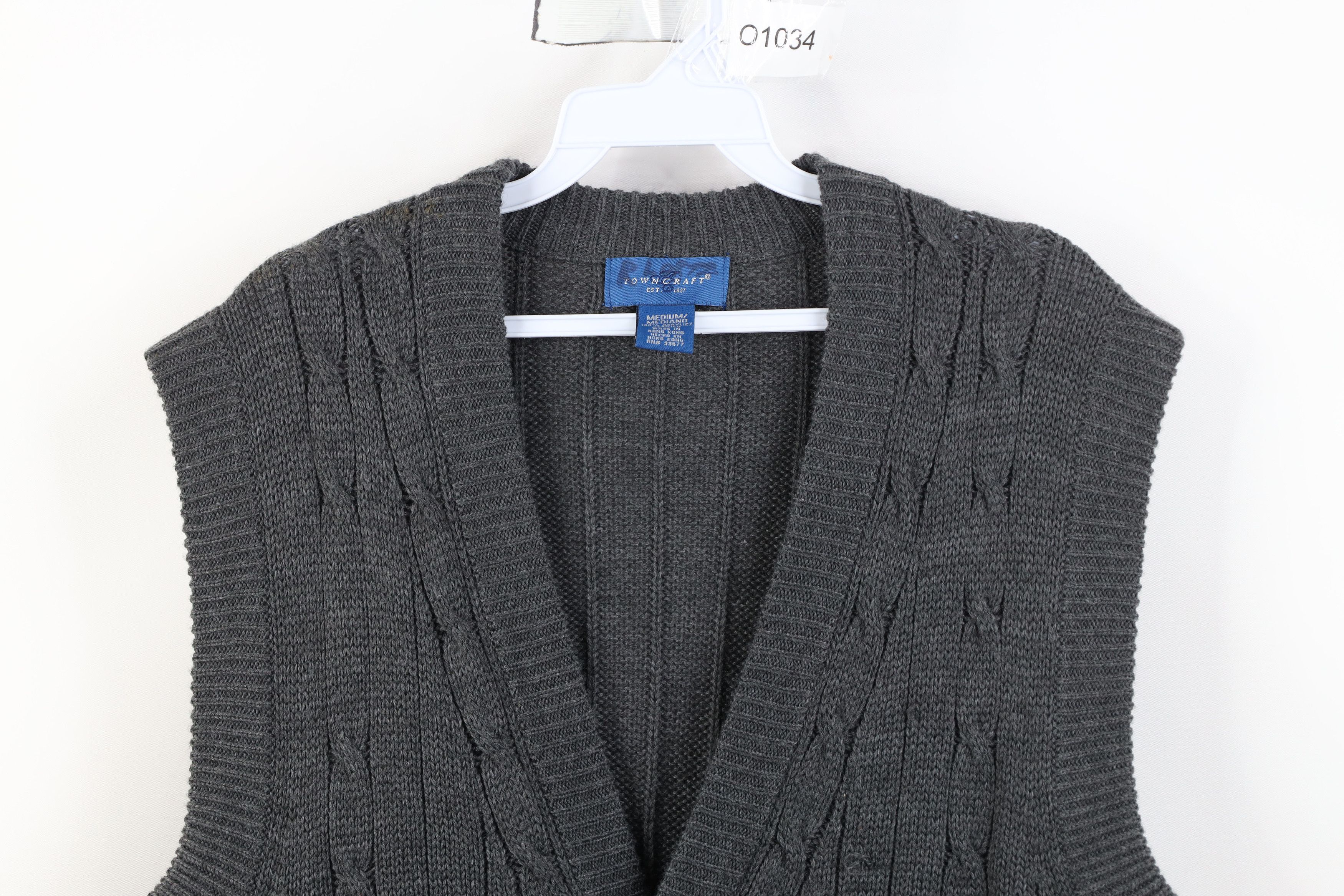 Vintage Vintage 90s Streetwear Cable Knit Fisherman Sweater Vest Size US M / EU 48-50 / 2 - 2 Thumbnail