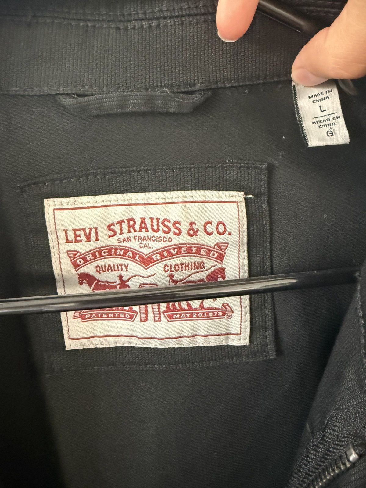 Levi's Levi’s Black Denim Jacket Size US L / EU 52-54 / 3 - 3 Thumbnail