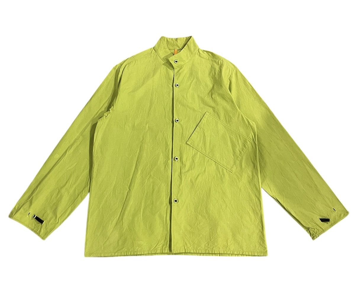 Man-tle R2F 2S3 Green Paraffin Waxed Shirt