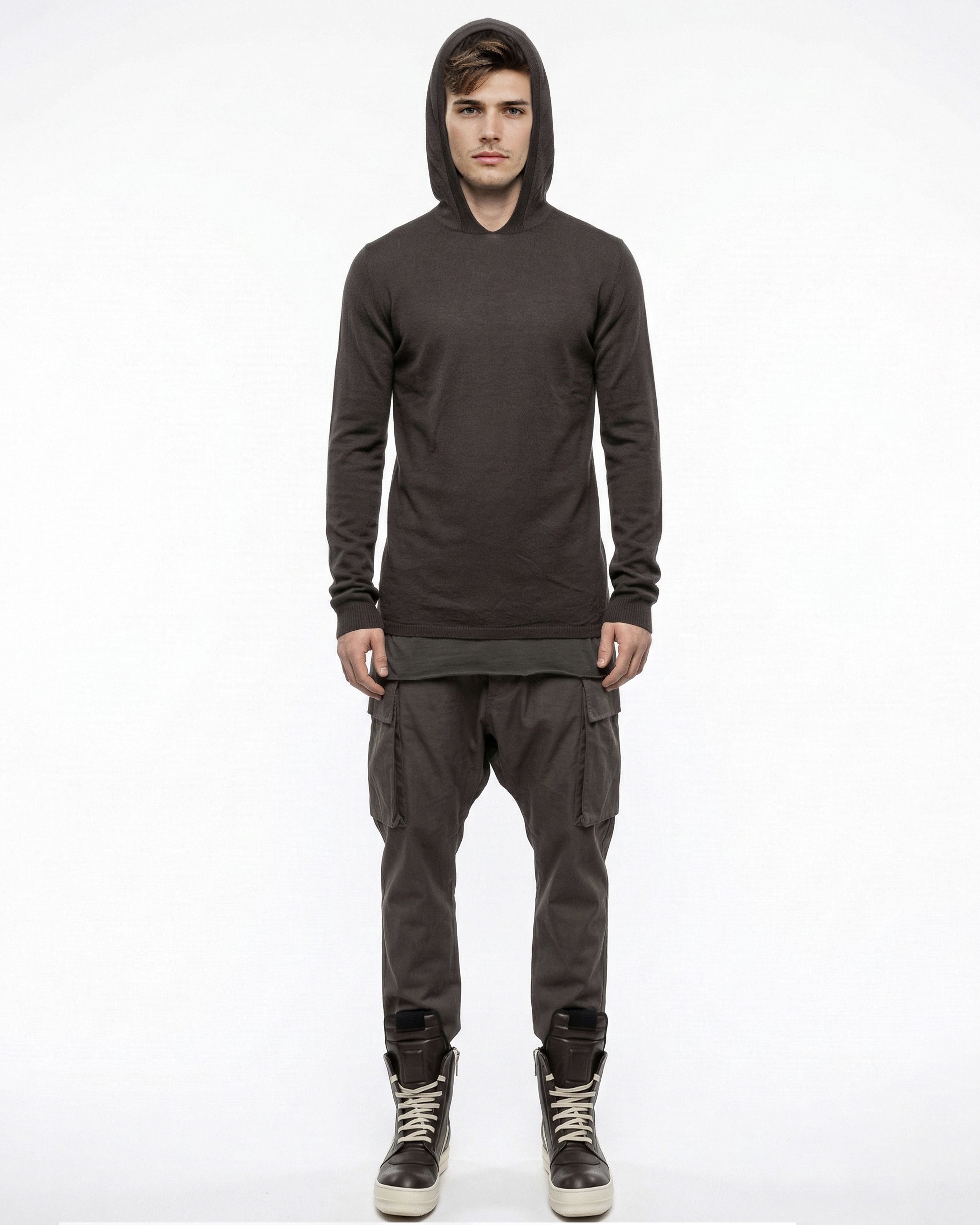 Rick Owens Cashmere Light Sweater Hoodie Size US XL / EU 56 / 4 - 3 Thumbnail
