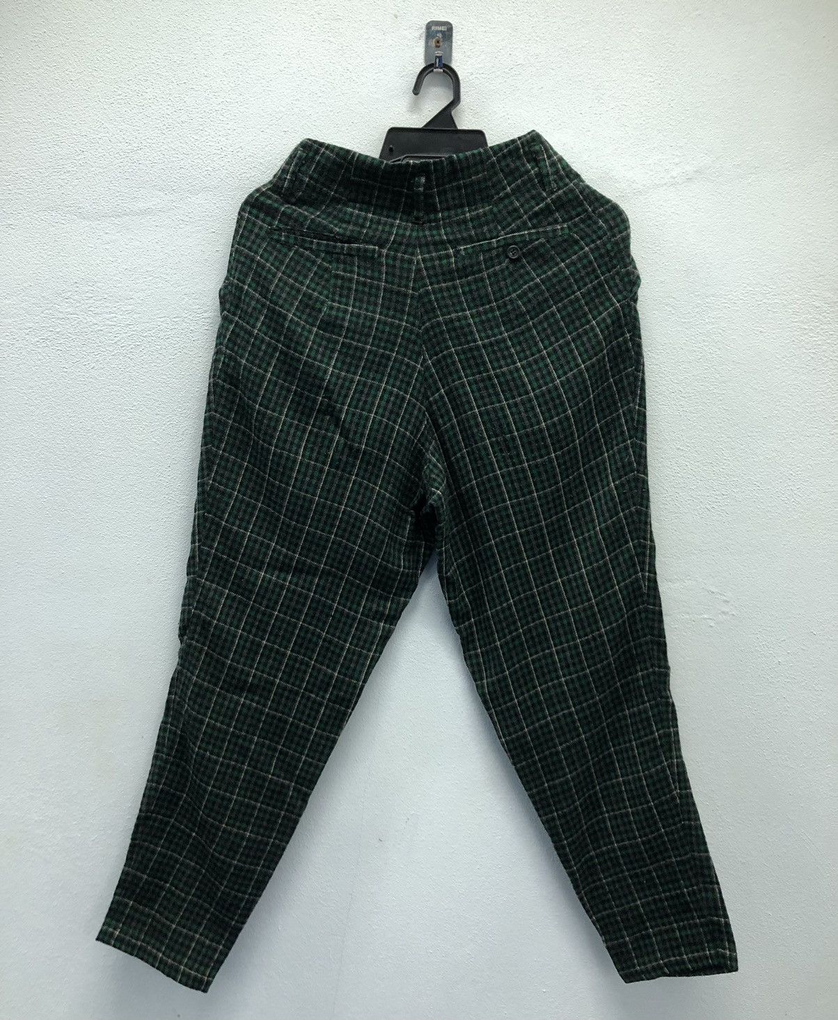 Vintage Vintage A.T Tapered Green Check Wool Pants – Made in Japan Size US 26 / EU 42 - 2 Thumbnail