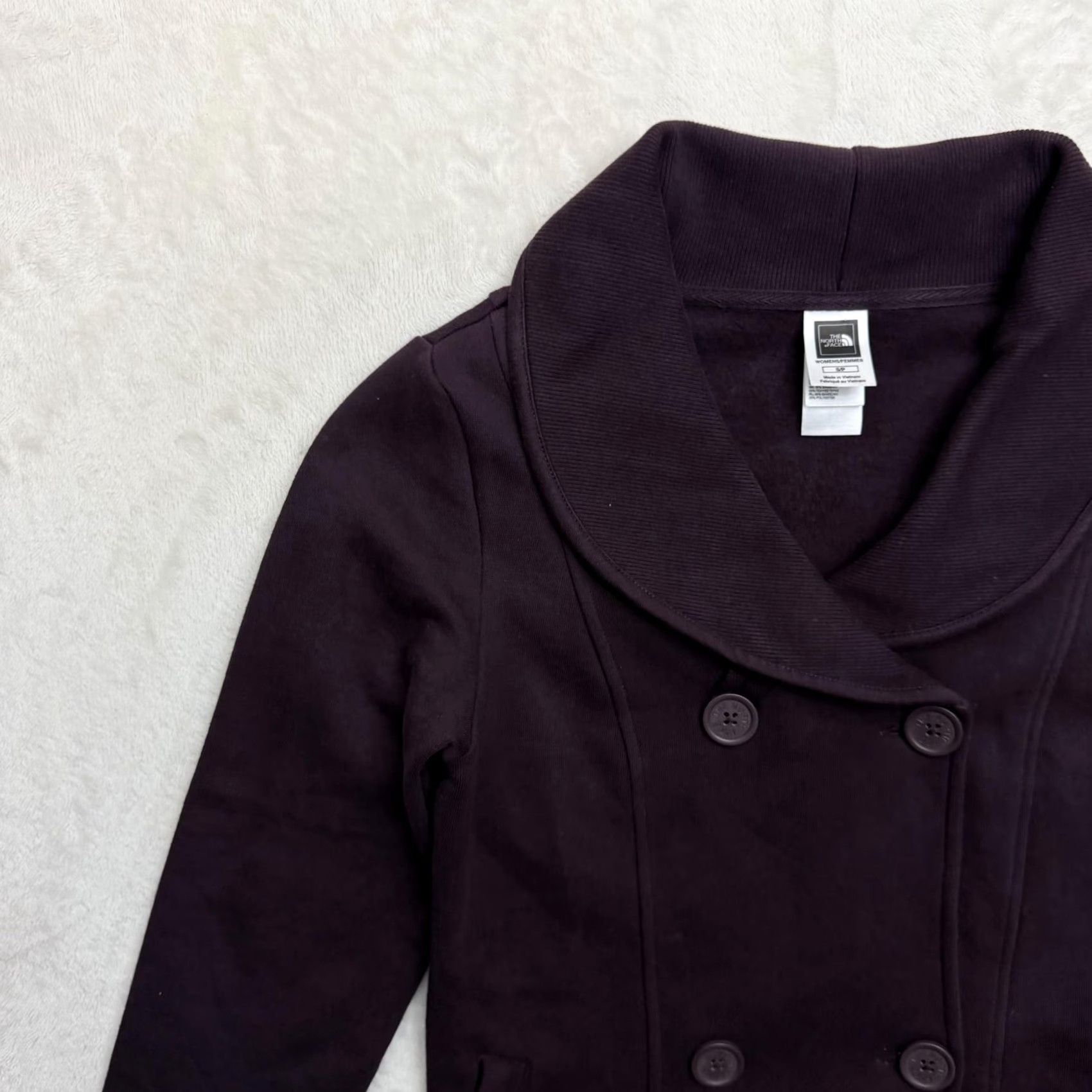 The North Face VINTAGE The North Face Pea Jacket Coat Womens S Purple Fleece Double Breasted Warm Size S / US 4 / IT 40 - 5 Thumbnail
