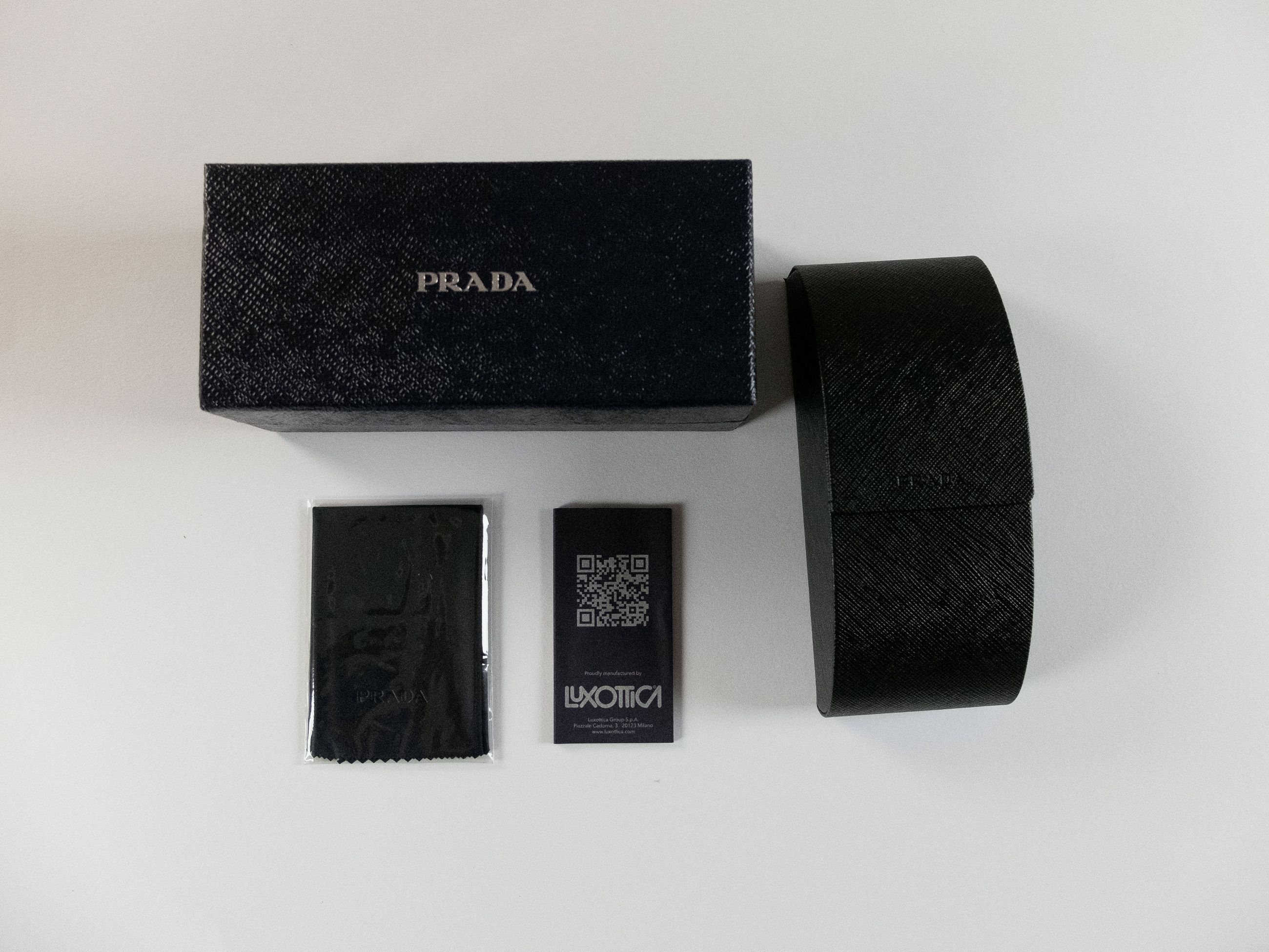 Prada PRADA brown tortoise shell half rimless square sunglasses Size ONE SIZE - 8 Thumbnail