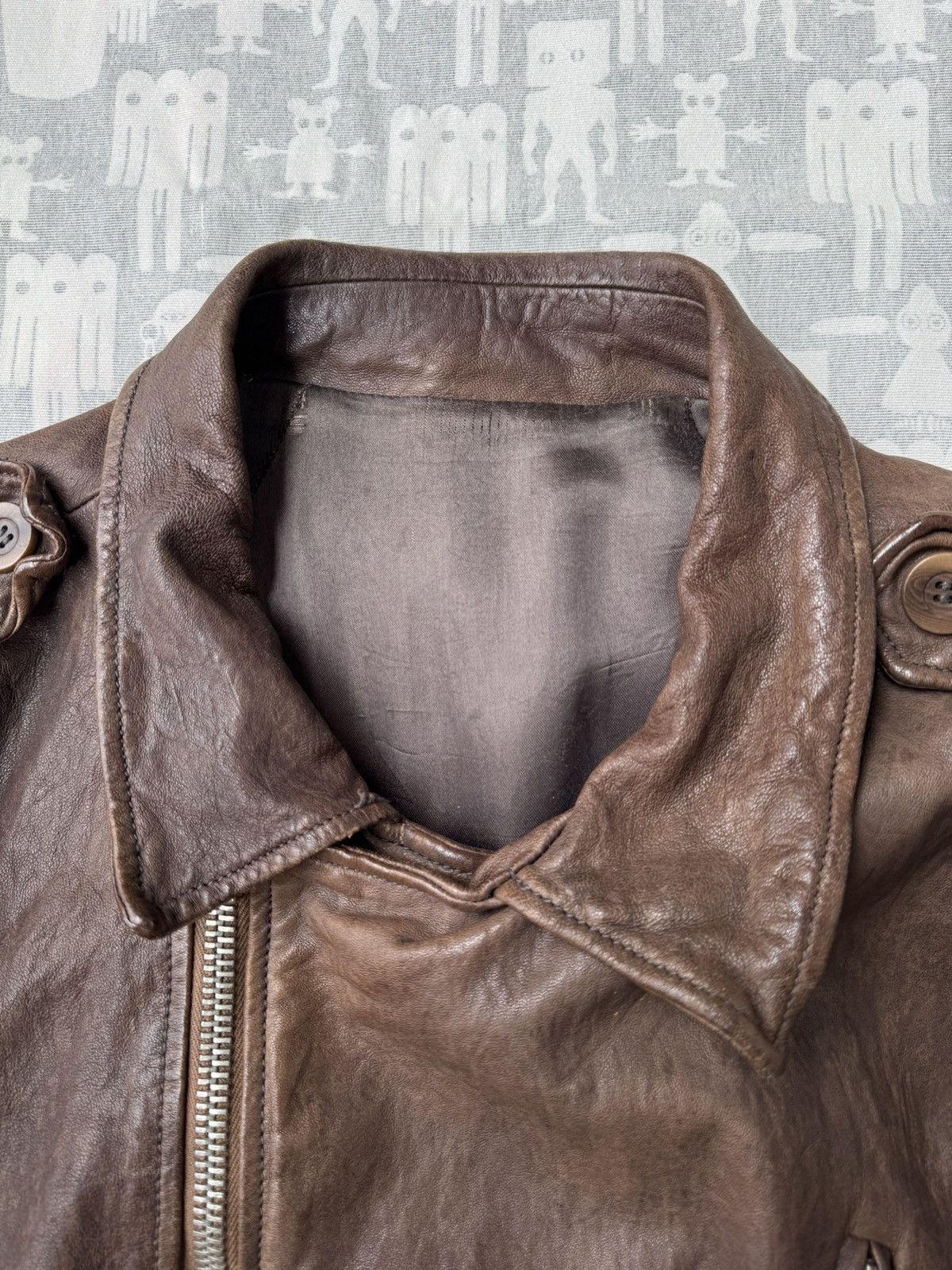 Rick Owens Rick Owens AW08 Stooges Dust Hammered Lamb Leather Jacket Size US M / EU 48-50 / 2 - 4 Thumbnail