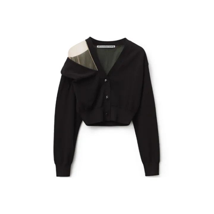 Alexander Wang Alexander Wang Sheer Black Cardigan Sweater for Women 0079 Size S / US 4 / IT 40 - 1 Thumbnail