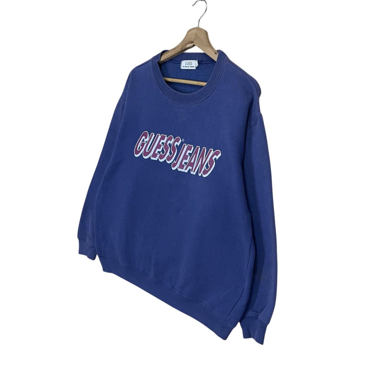 Guess × Japanese Brand × Vintage Vintage 90s Guess Big Logo Printed Crew Neck Sweatshirt Size US M / EU 48-50 / 2 - 3 Thumbnail