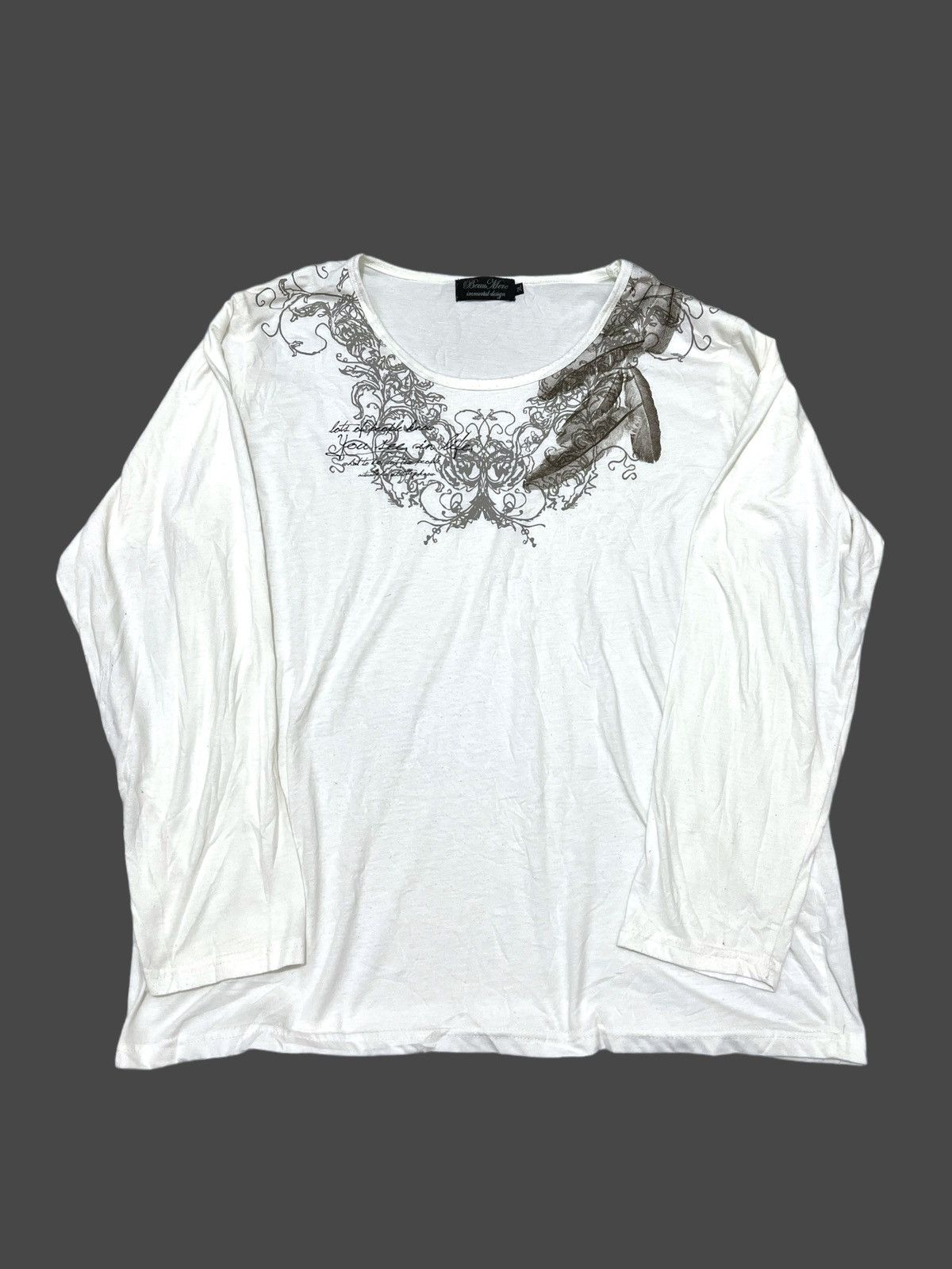 Japanese Brand Beaumere poem long slevee tee Size US L / EU 52-54 / 3 - 1 Thumbnail